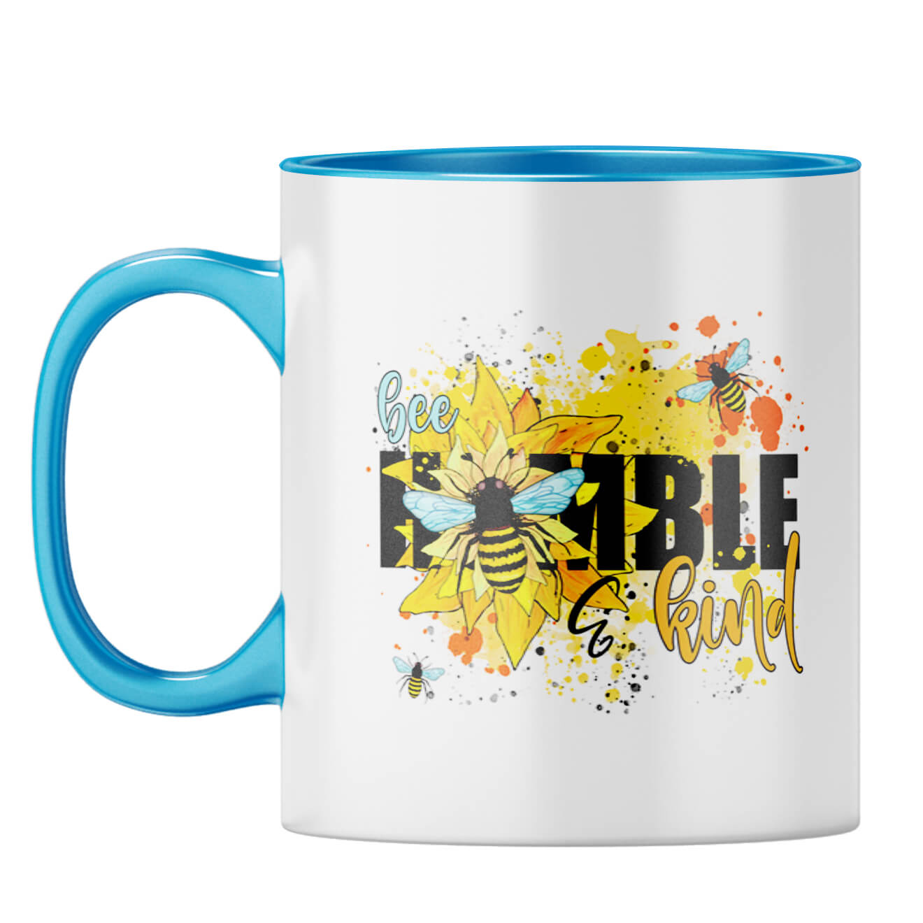 Be Humble Be Kind Coffee Mug Light Blue