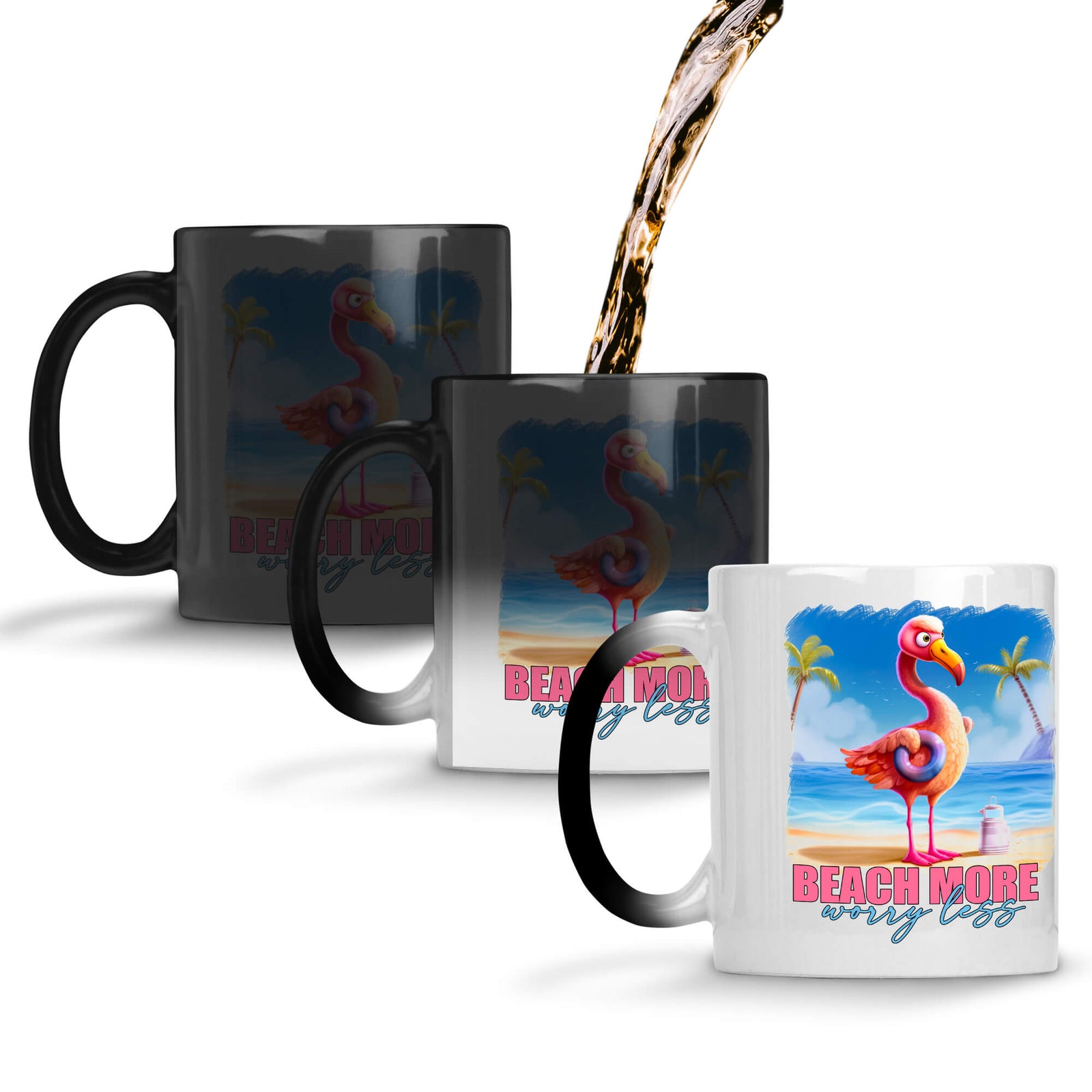 Beach More Worry Less Coffee Mug Magic