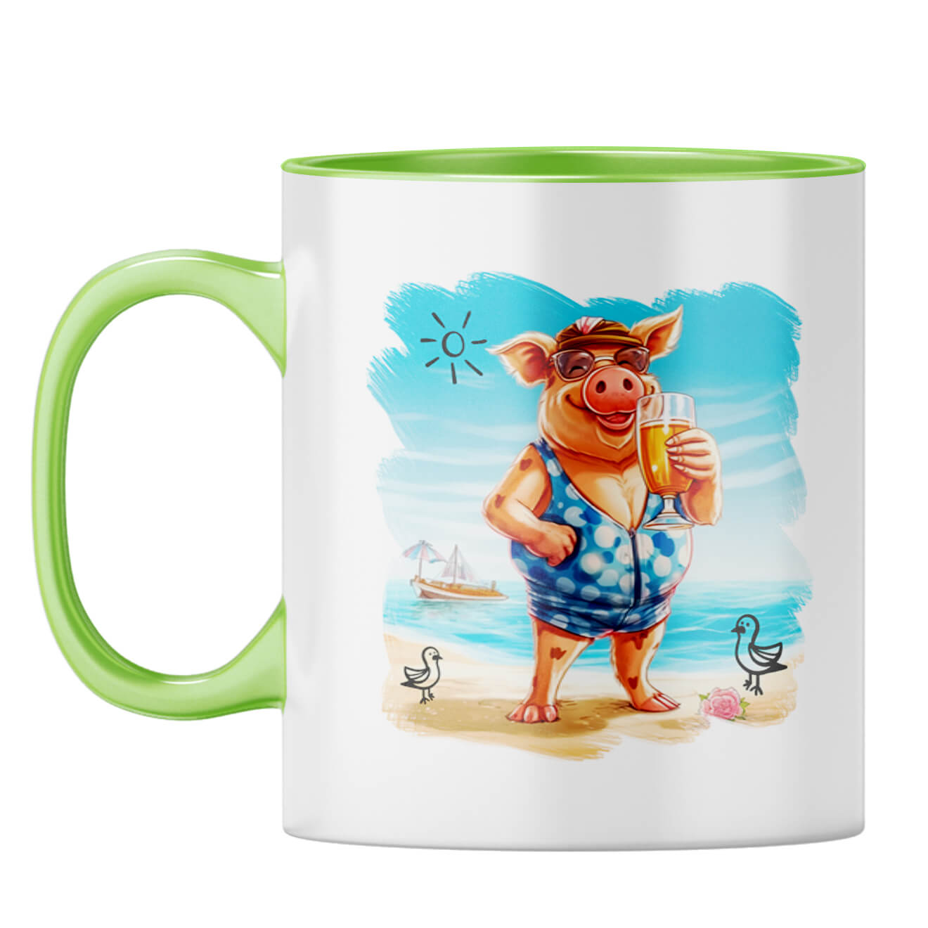 Beach Smart Coffee Mug Light Green