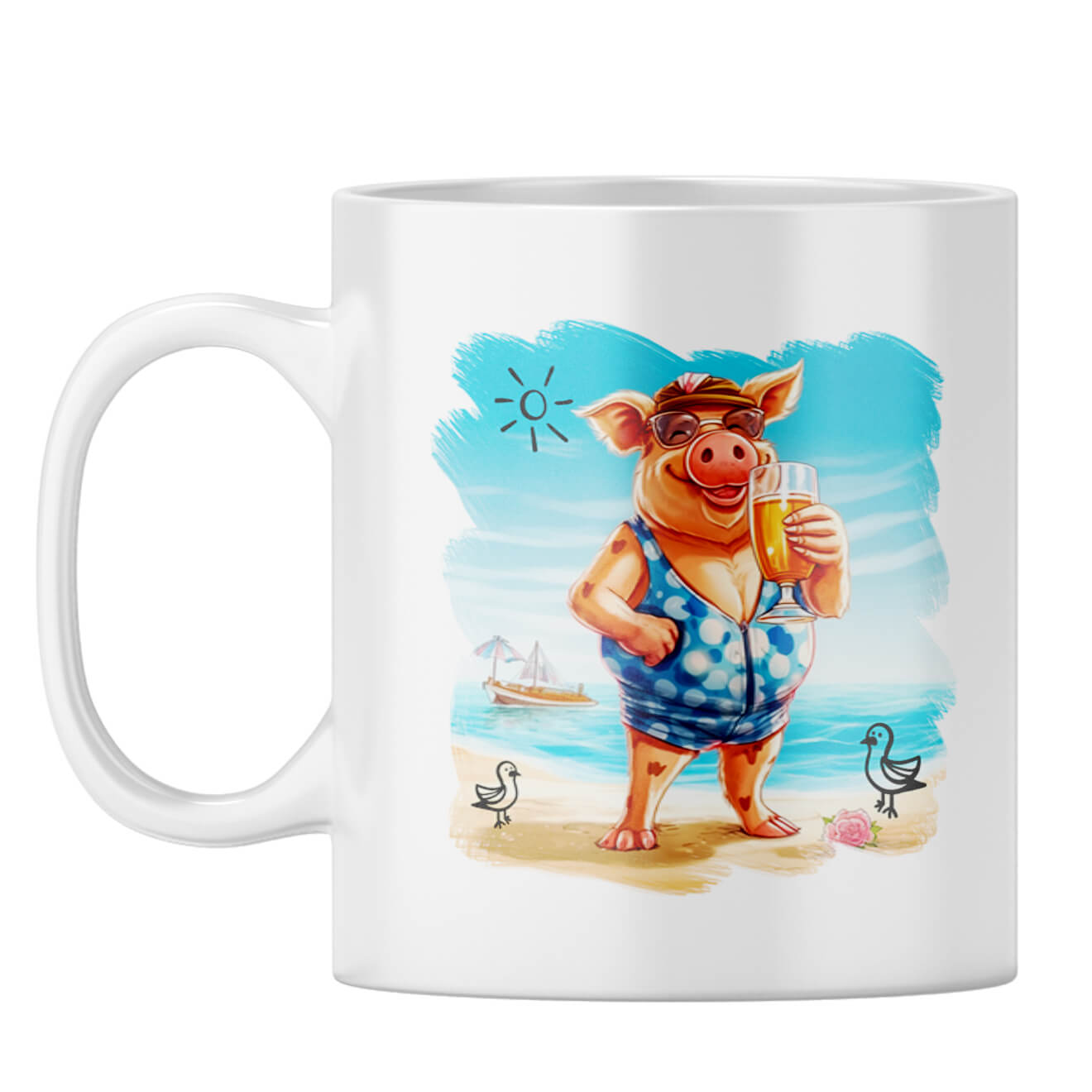 Beach Smart Coffee Mug White