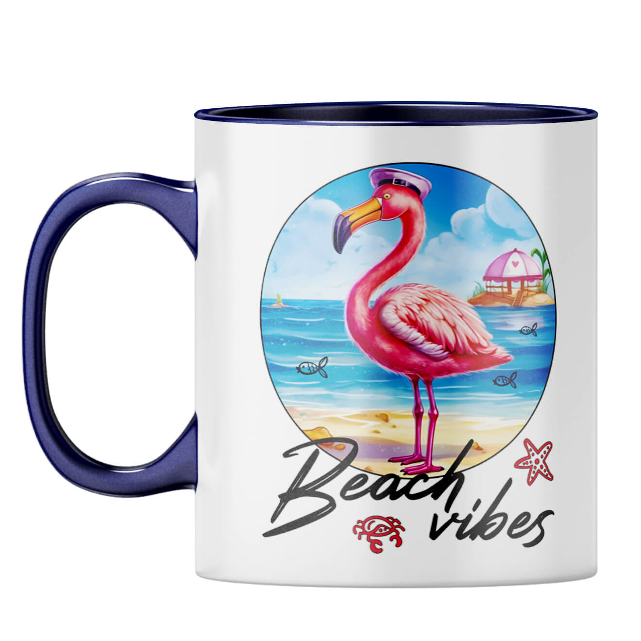 Beach Vibes Coffee Mug Dark Blue