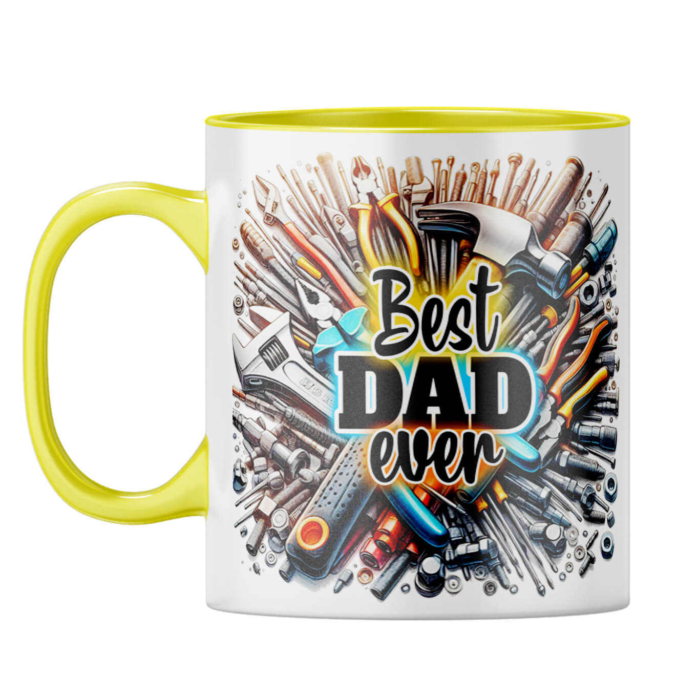 Best Dad Ever Coffee Mug Yellow