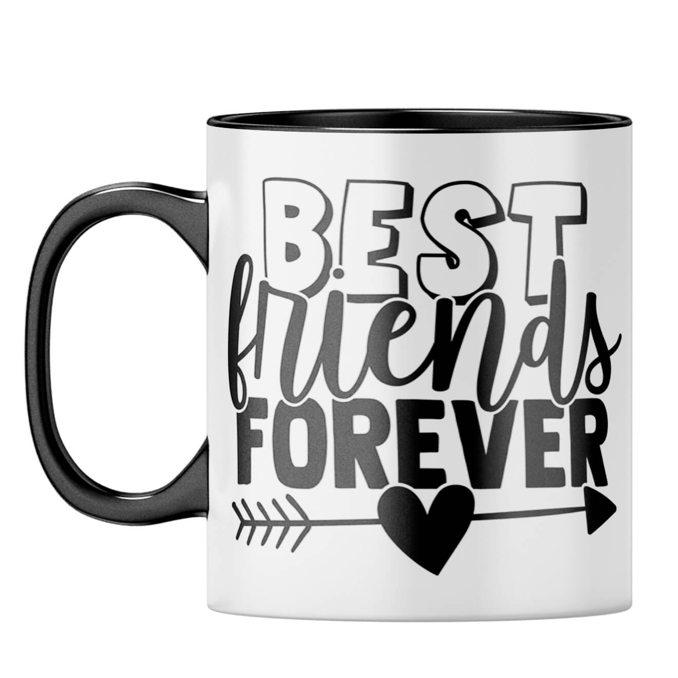 Best Friends Forever BFF Coffee Mug Black