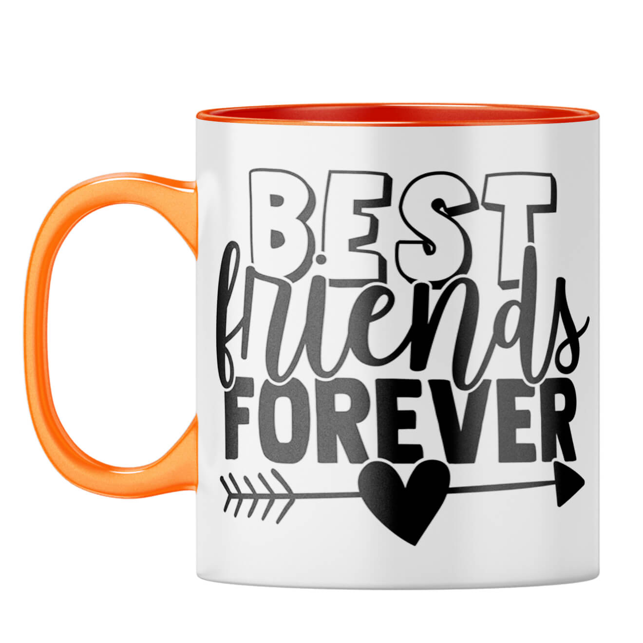 Best Friends Forever BFF Coffee Mug Orange
