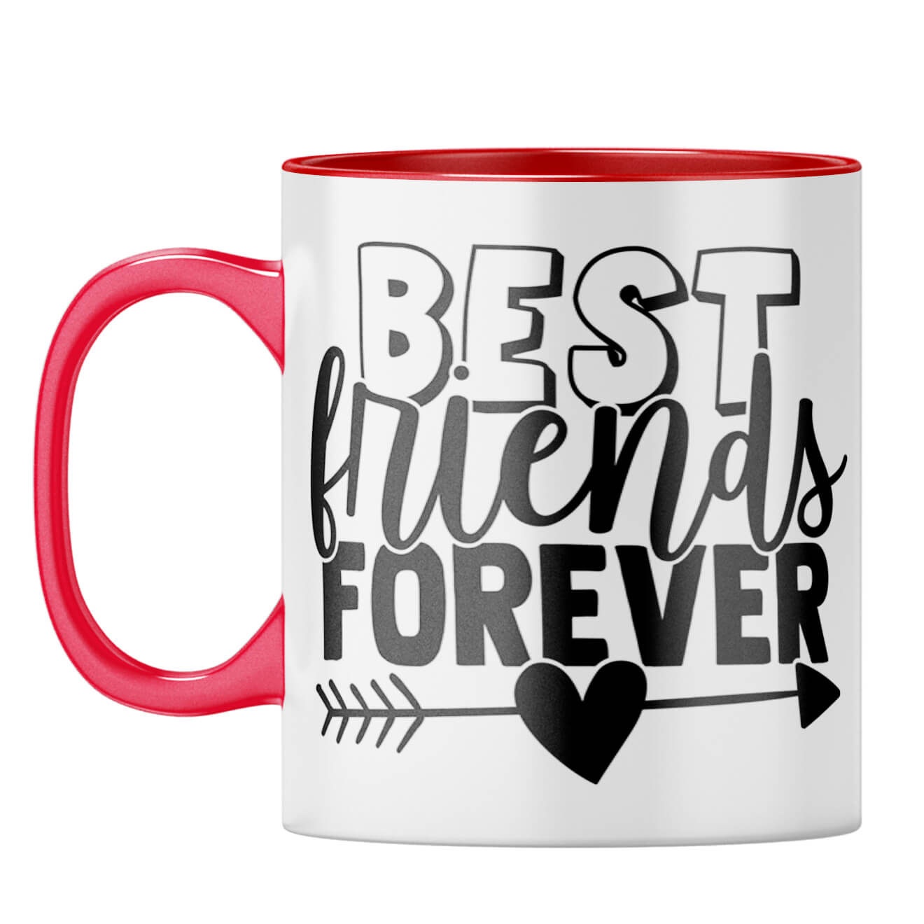 Best Friends Forever BFF Coffee Mug Red