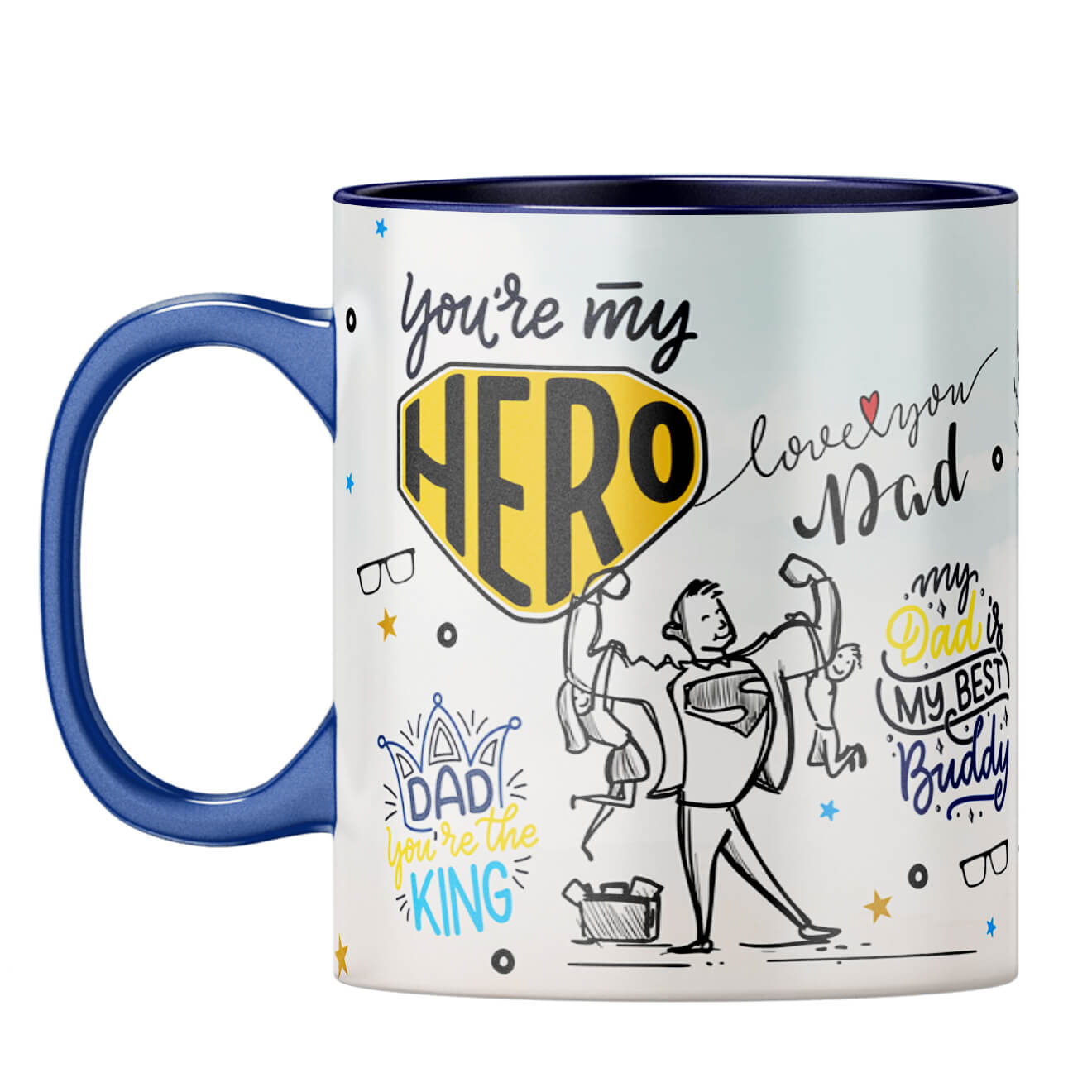 Best Gift for Father Coffee Mug Dark Blue
