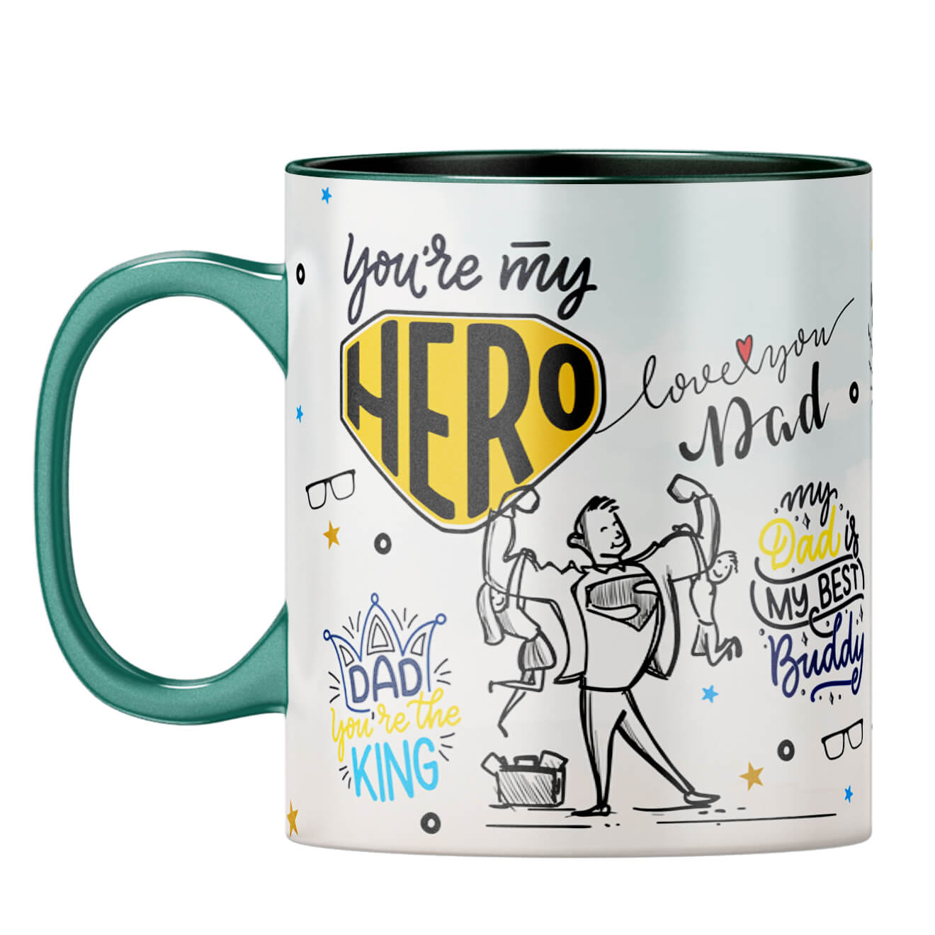 Best Gift for Father Coffee Mug Dark Green