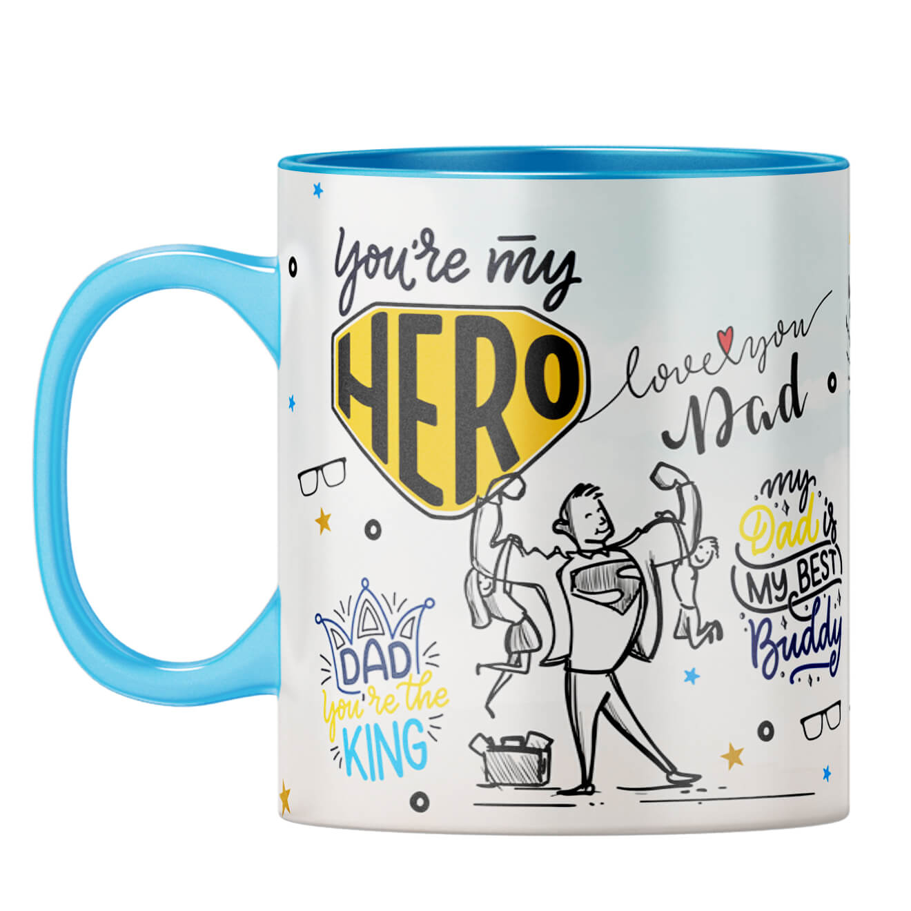 Best Gift for Father Coffee Mug Light Blue