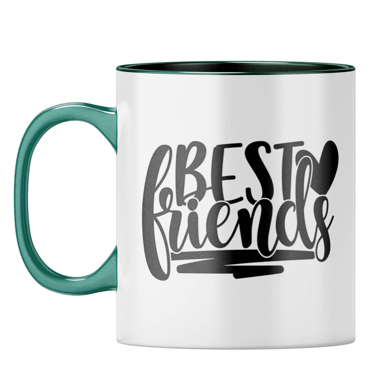 Best of Friends Coffee Mug Dark Green