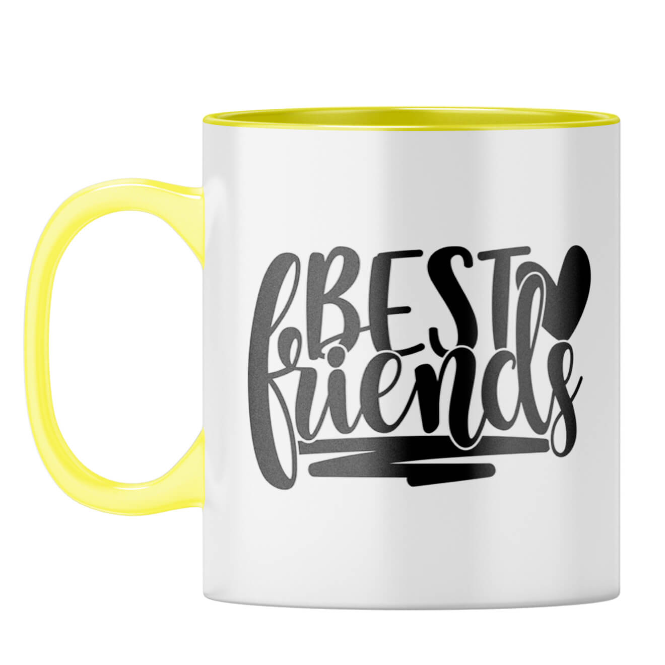 Best of Friends Coffee Mug Yellow