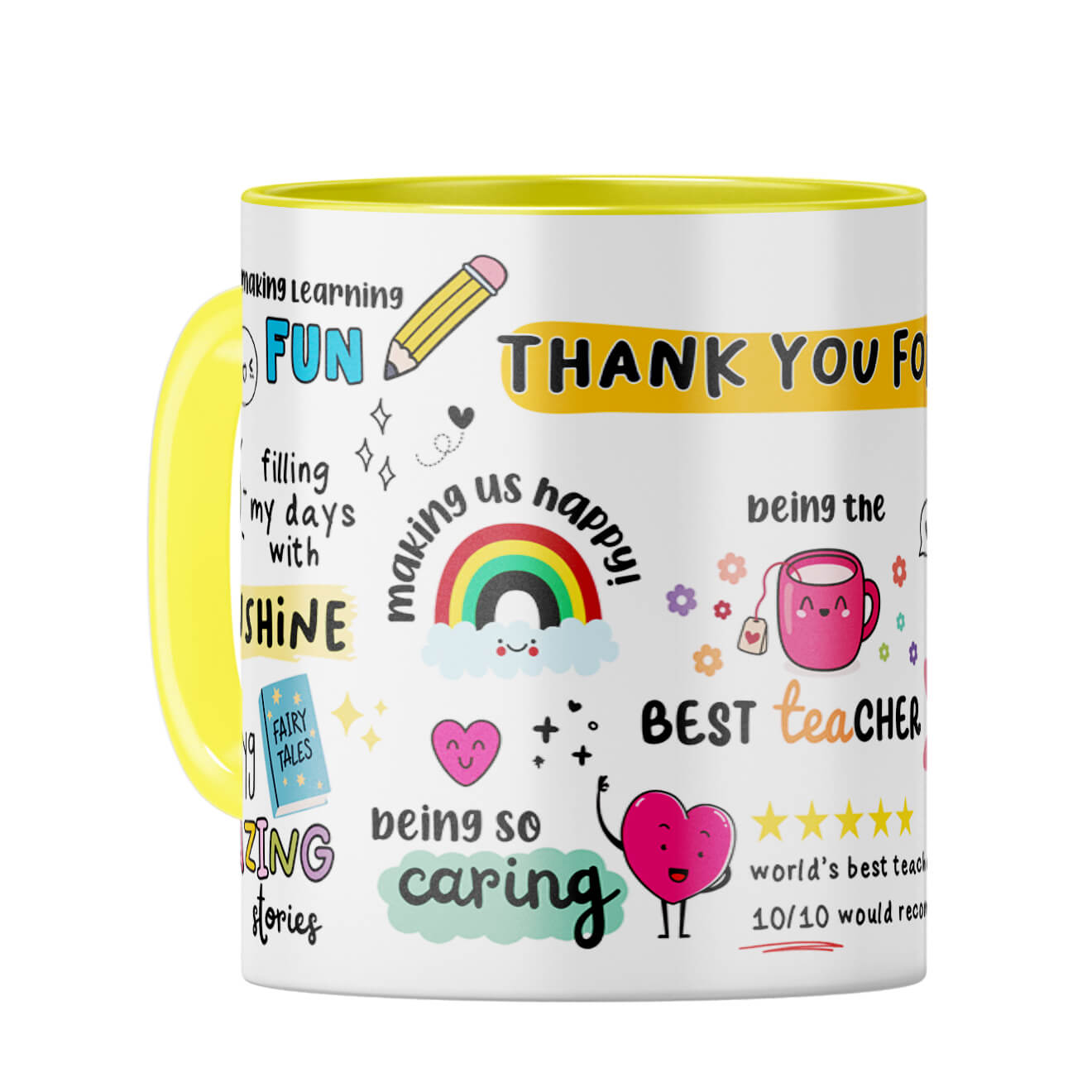 Best Teacher Coffee Mug Yellow