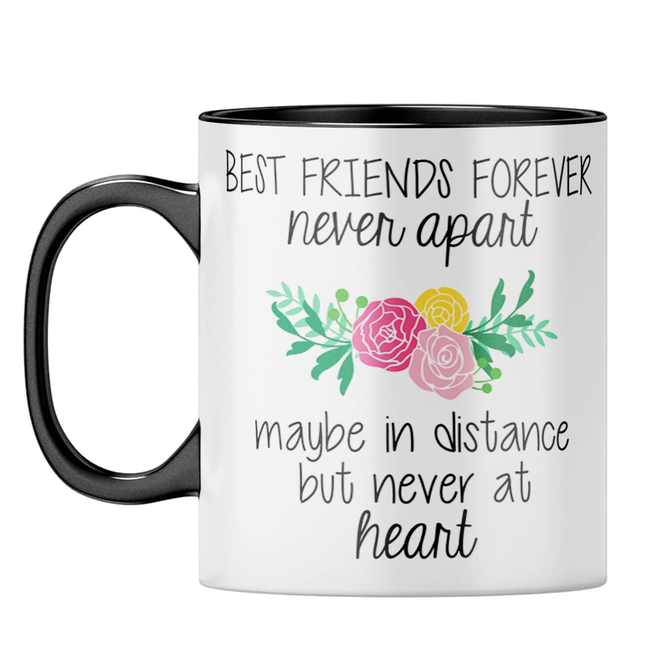 BFF Never Apart Coffee Mug Black