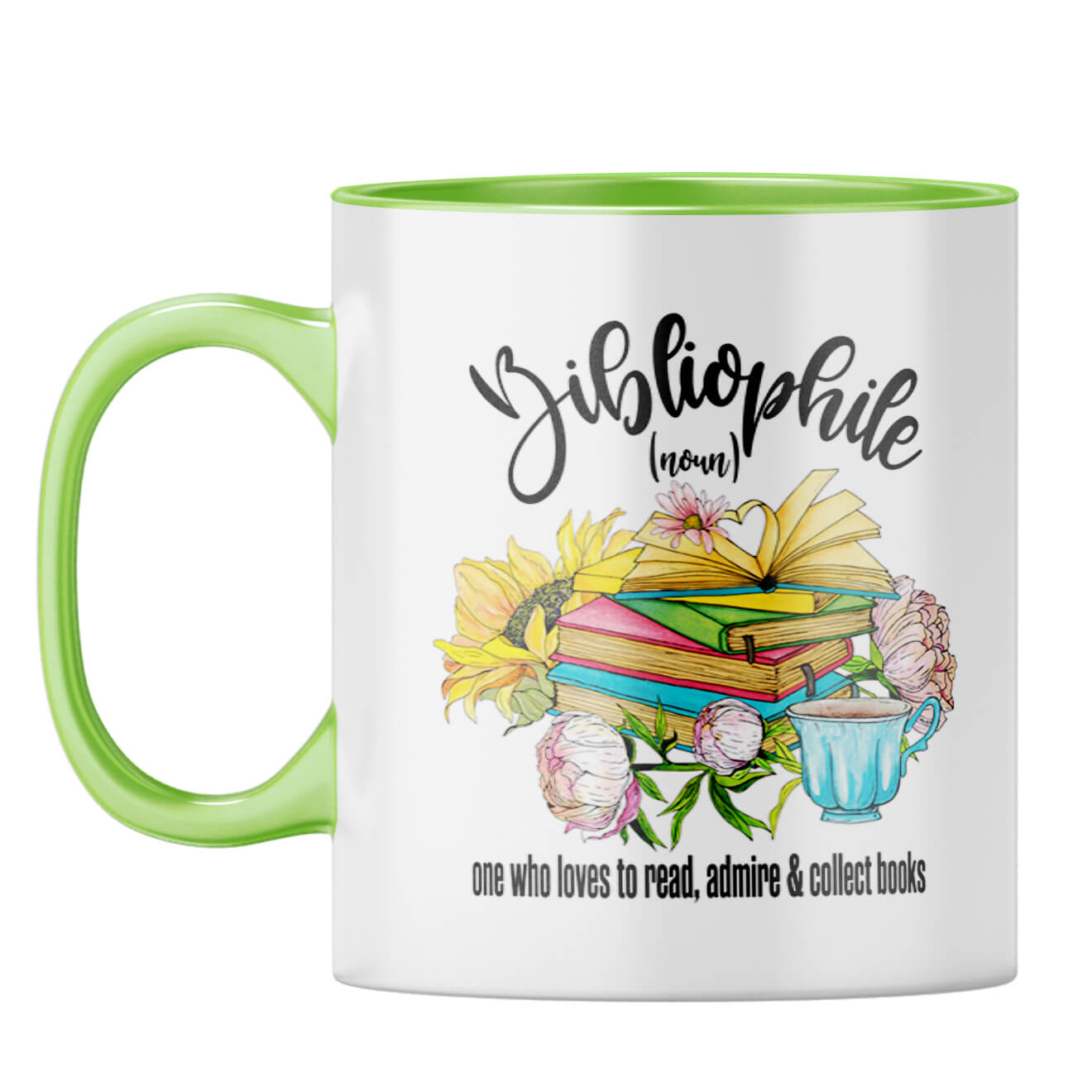 Bibliophile Coffee Mug Light Green