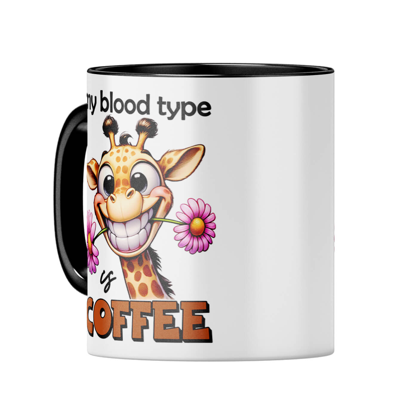 Blood Type is Coffee Coffee MugC-Black