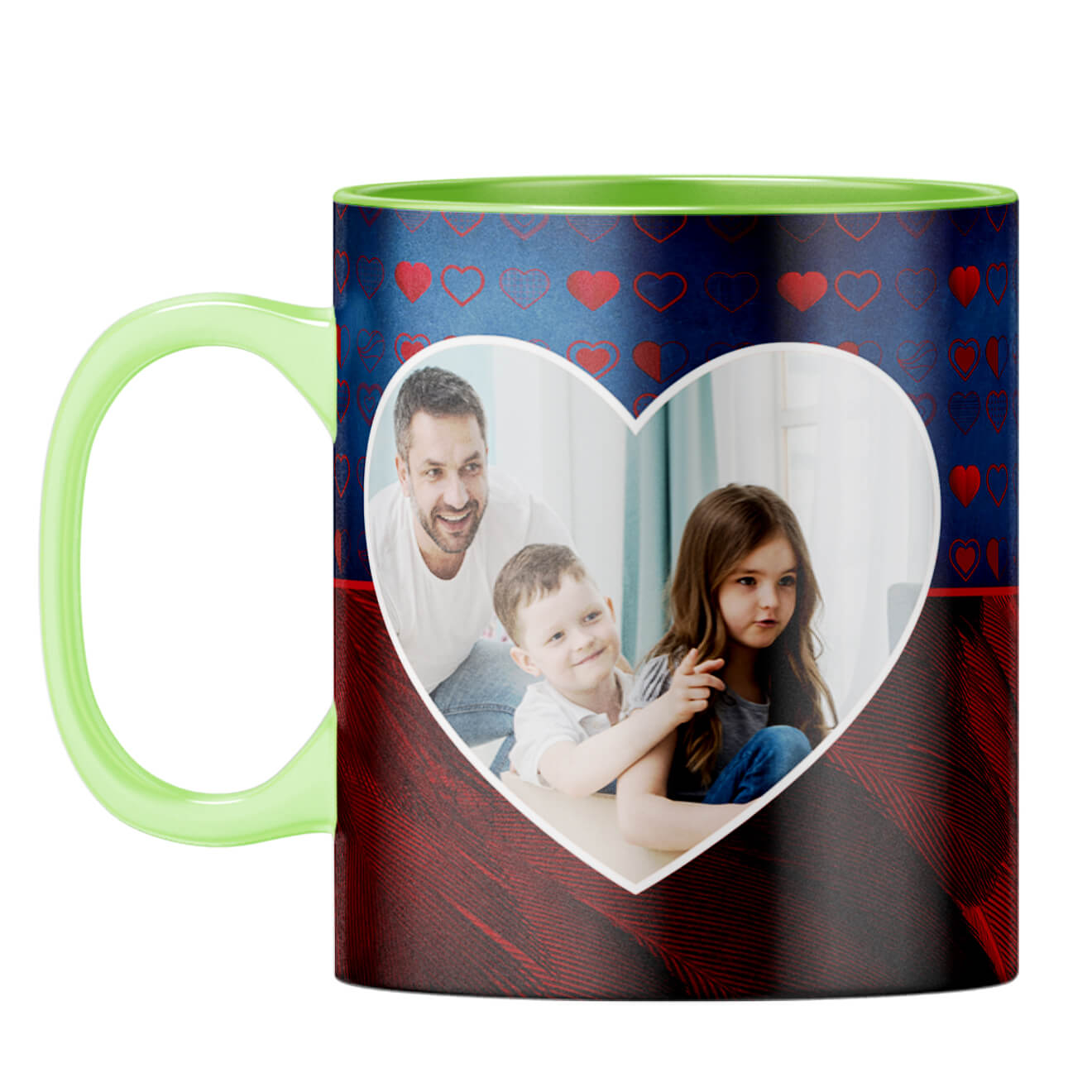 Blue Hearts Photo Coffee Mug