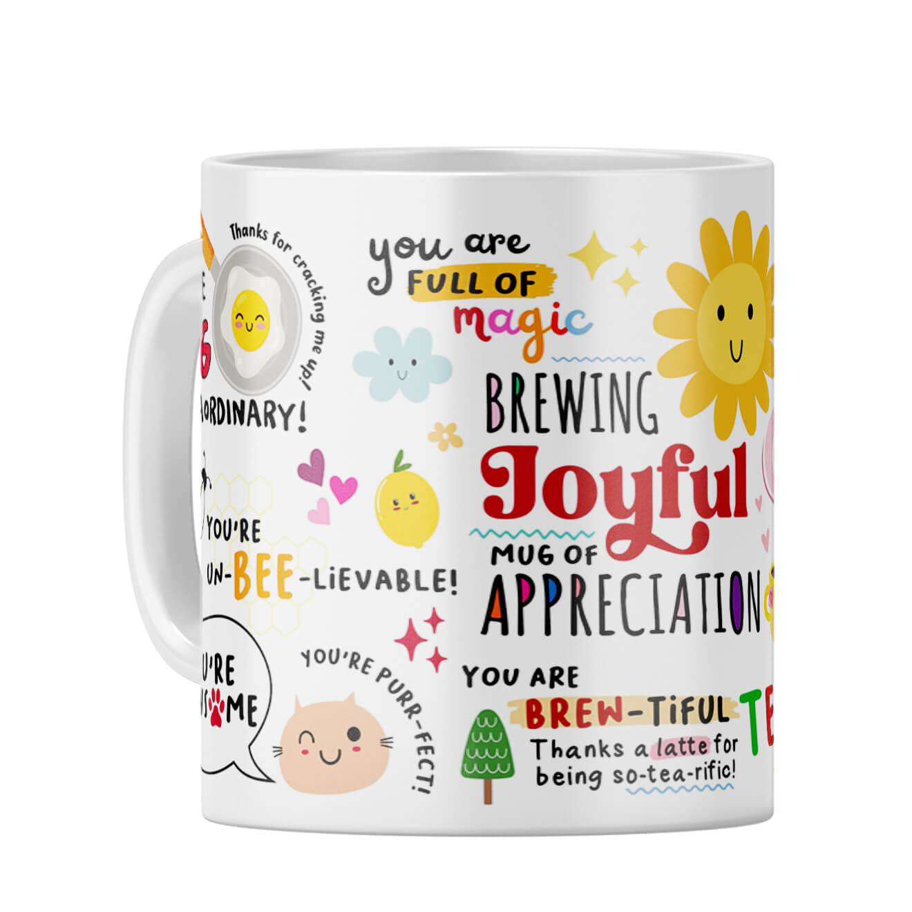 Brewing Joyful Appreciation Coffee Mug White