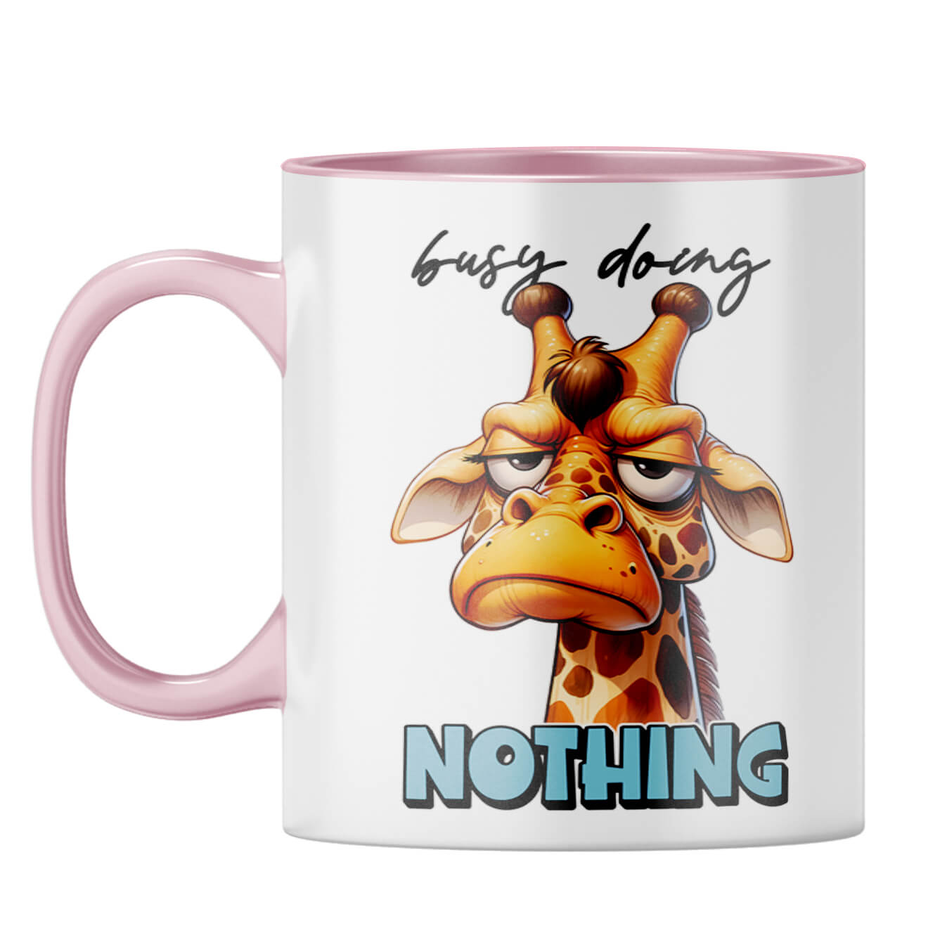 Busy Doing Nothing Coffee Mug Pink