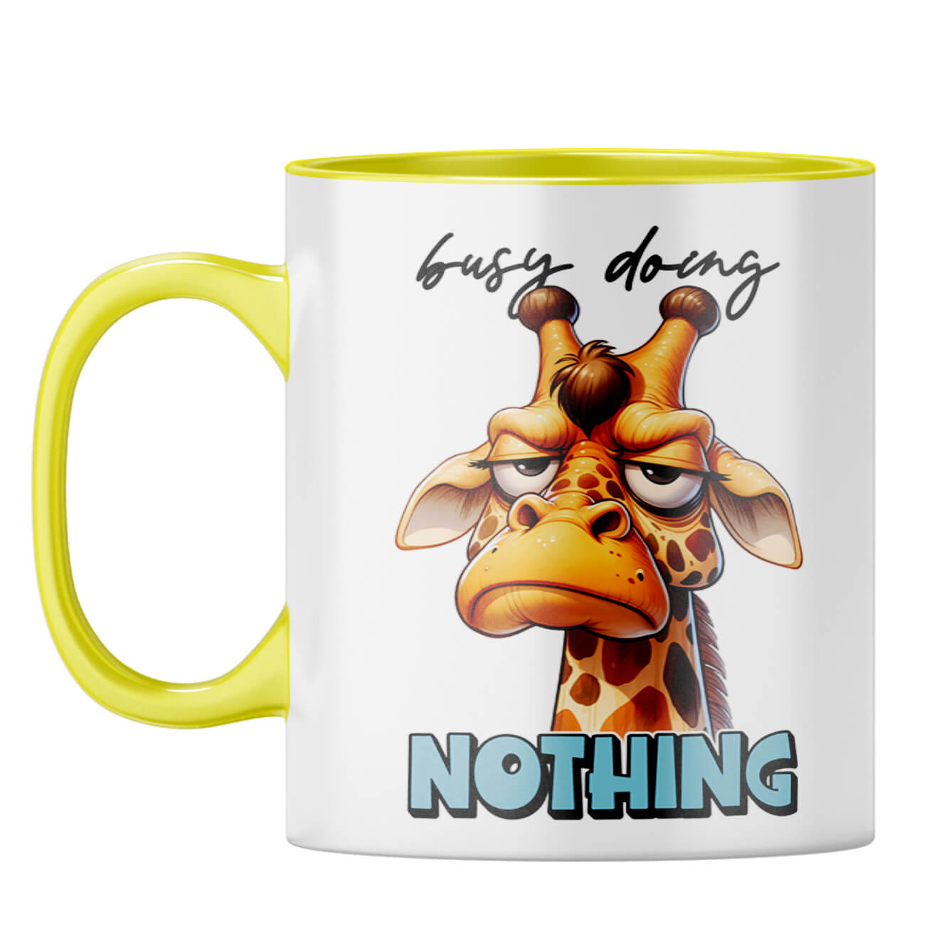 Busy Doing Nothing Coffee Mug Yellow