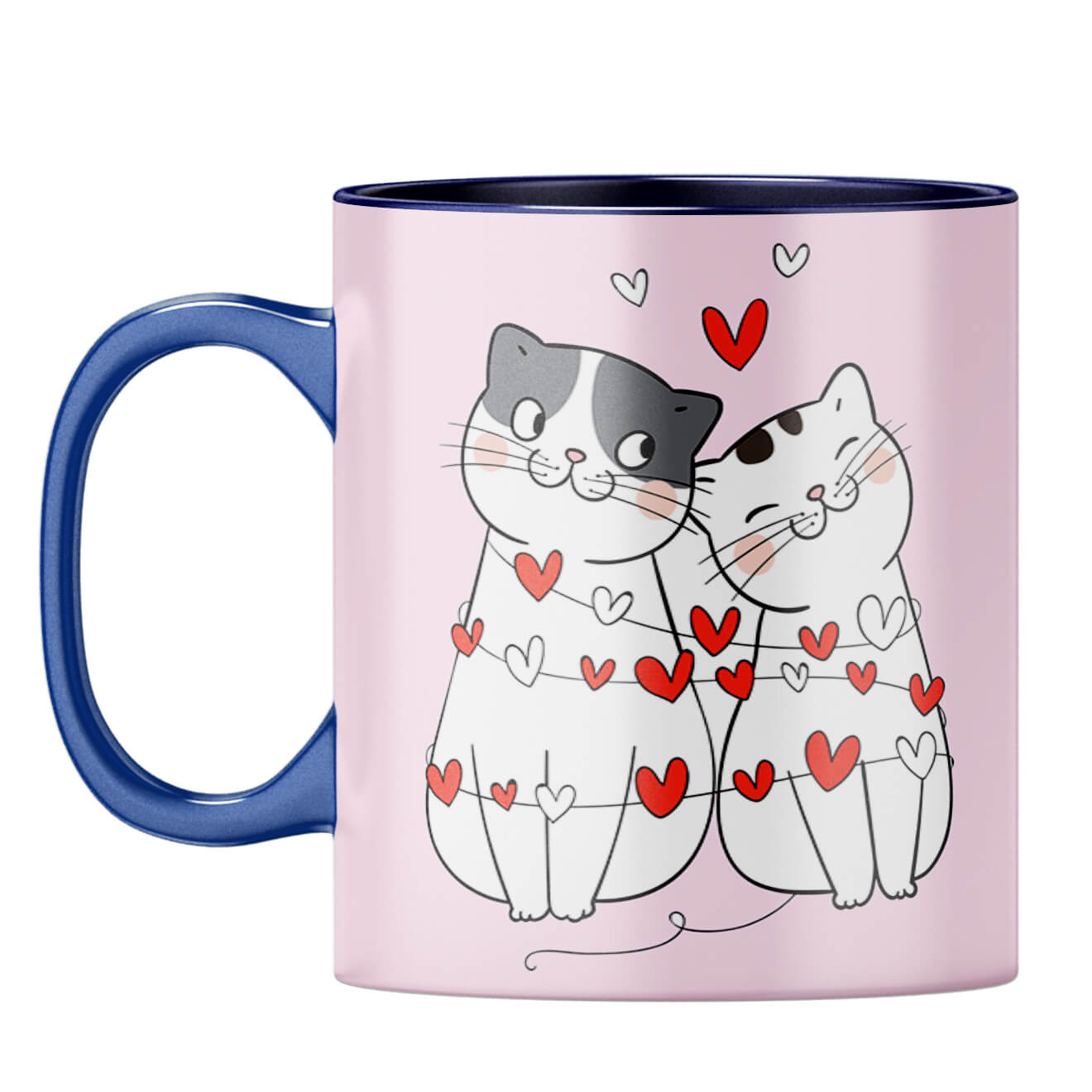 Catty Love Coffee Mug Dark Blue