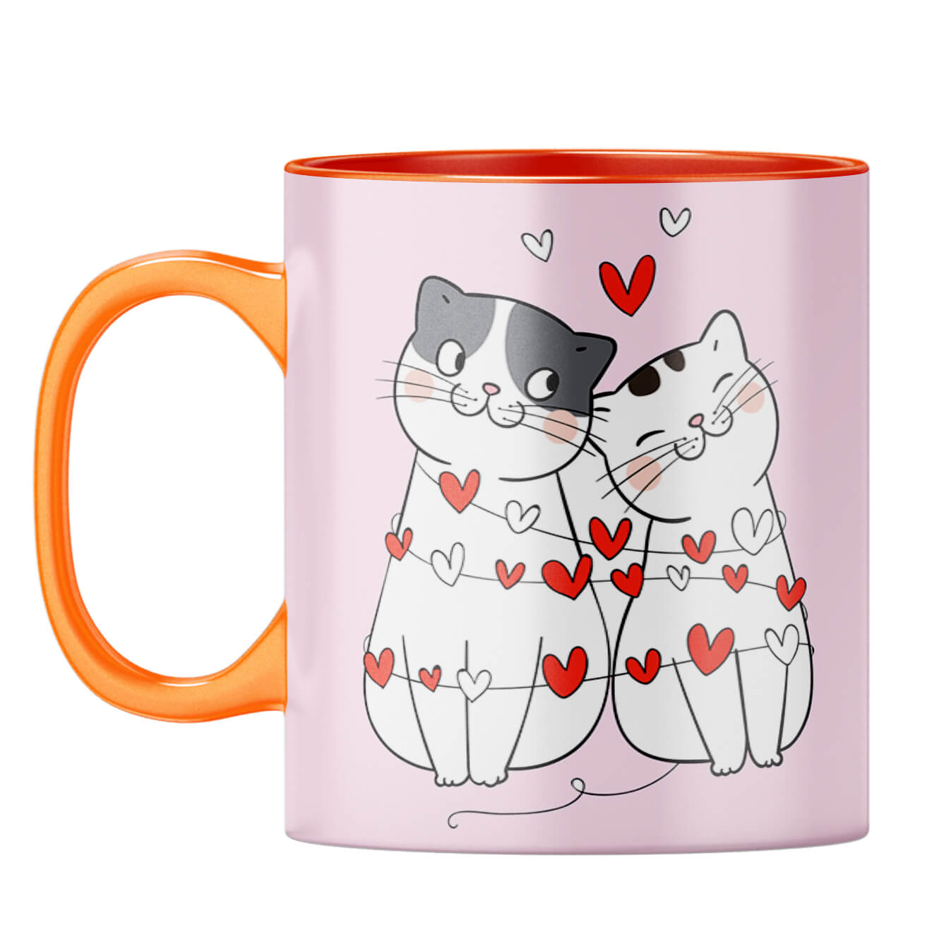 Catty Love Coffee Mug Orange