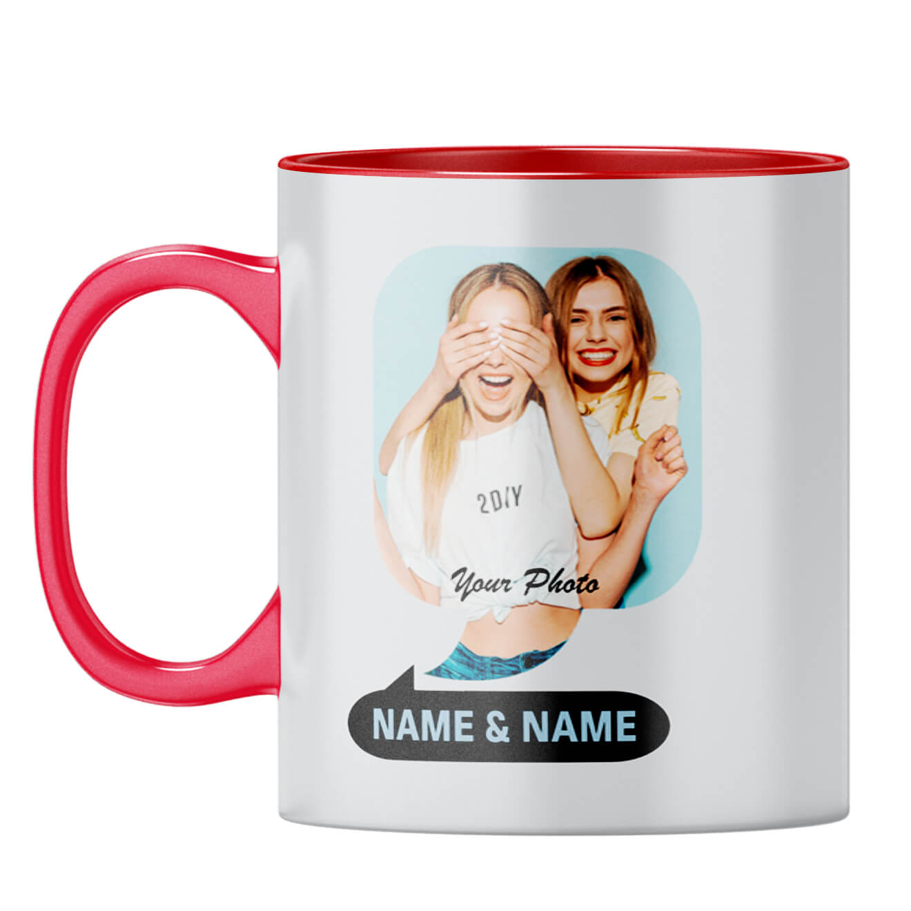 Chatty Photo Coffee Mug Red