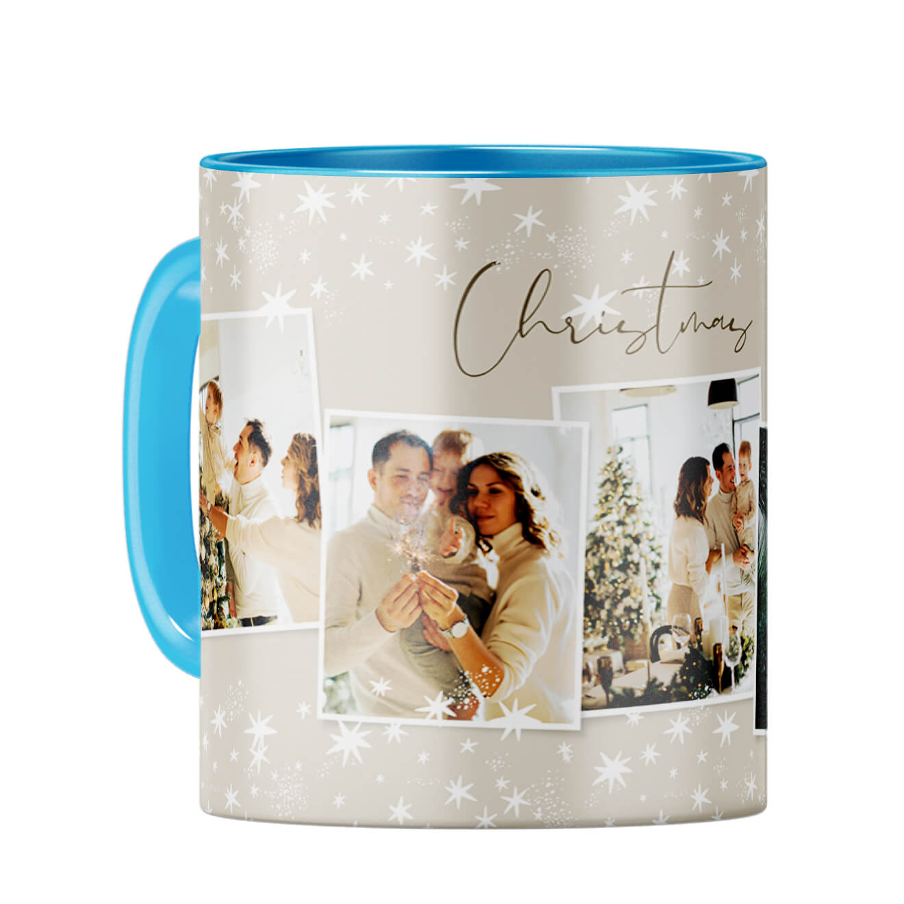 Christmas Coffee Mug Light Blue