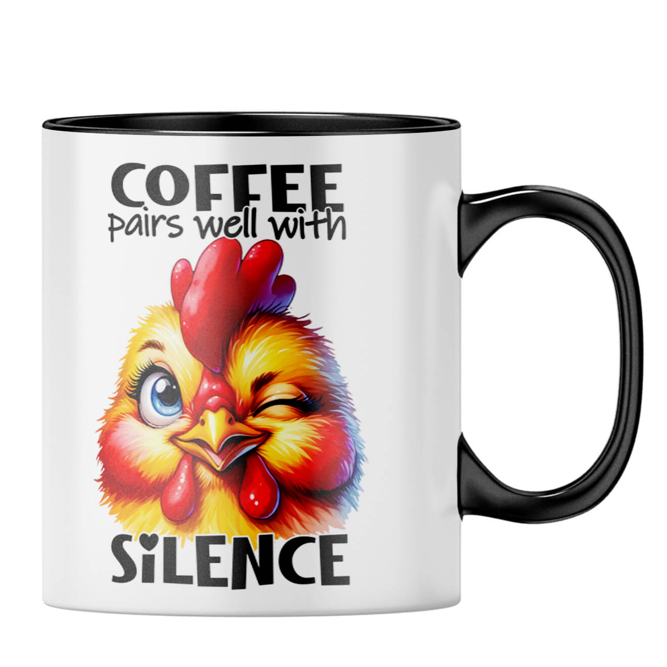 Coffee Pairs Well With Silence Coffee MugB-Black