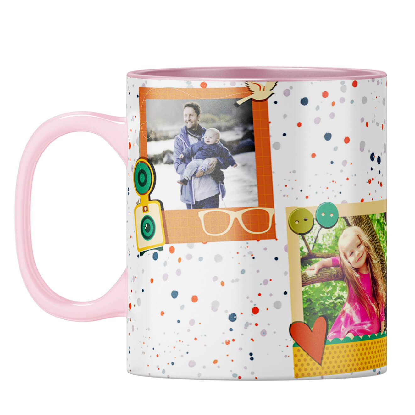 Cool Collage Coffee Mug Pink