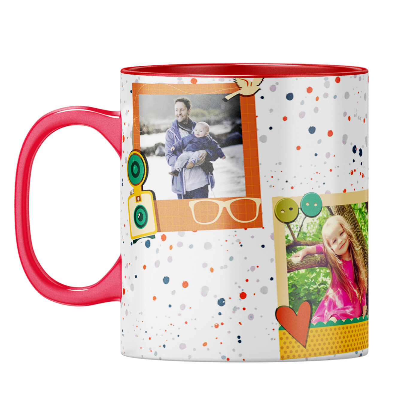 Cool Collage Coffee Mug Red