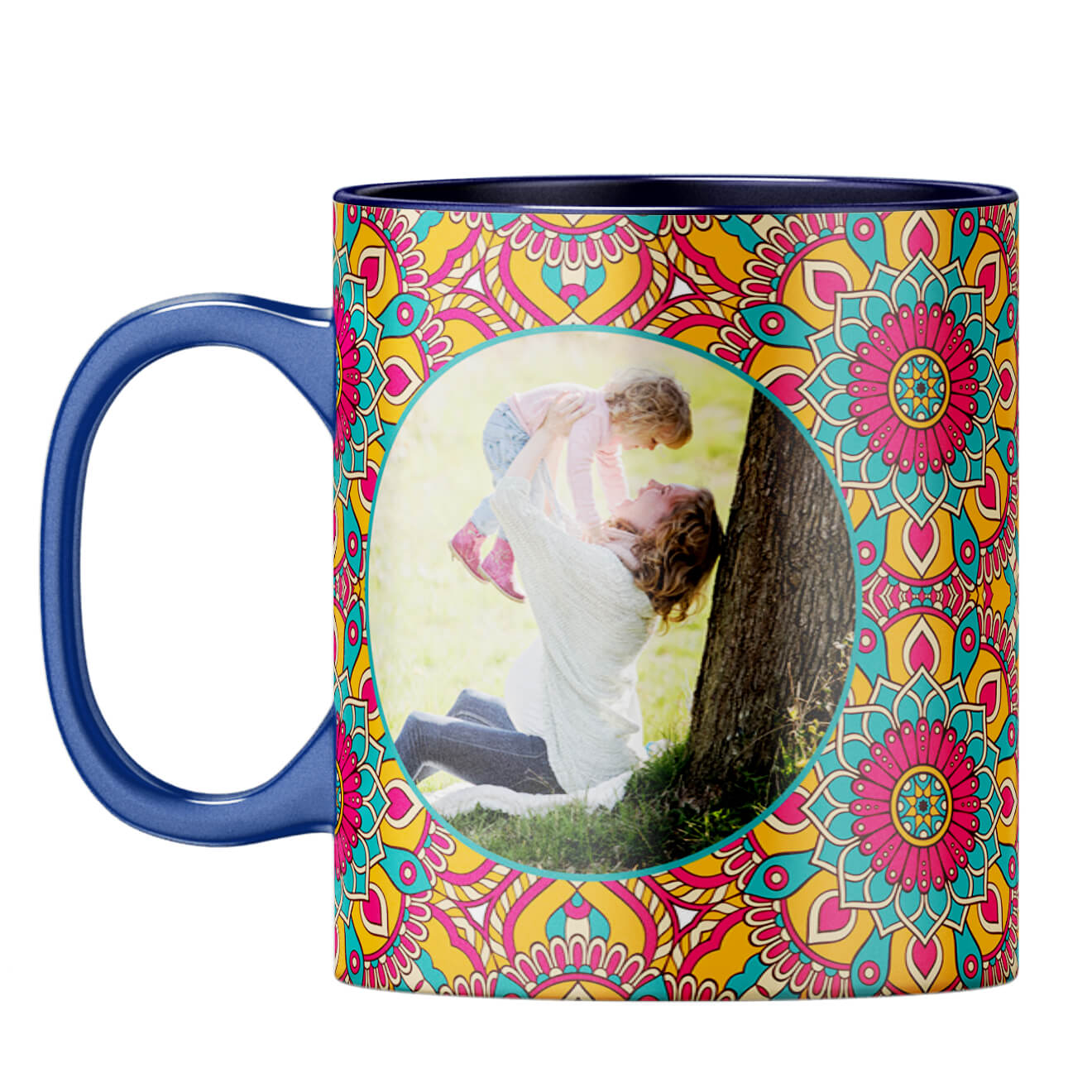 Cool Patterns Photo Coffee Mug Dark Blue