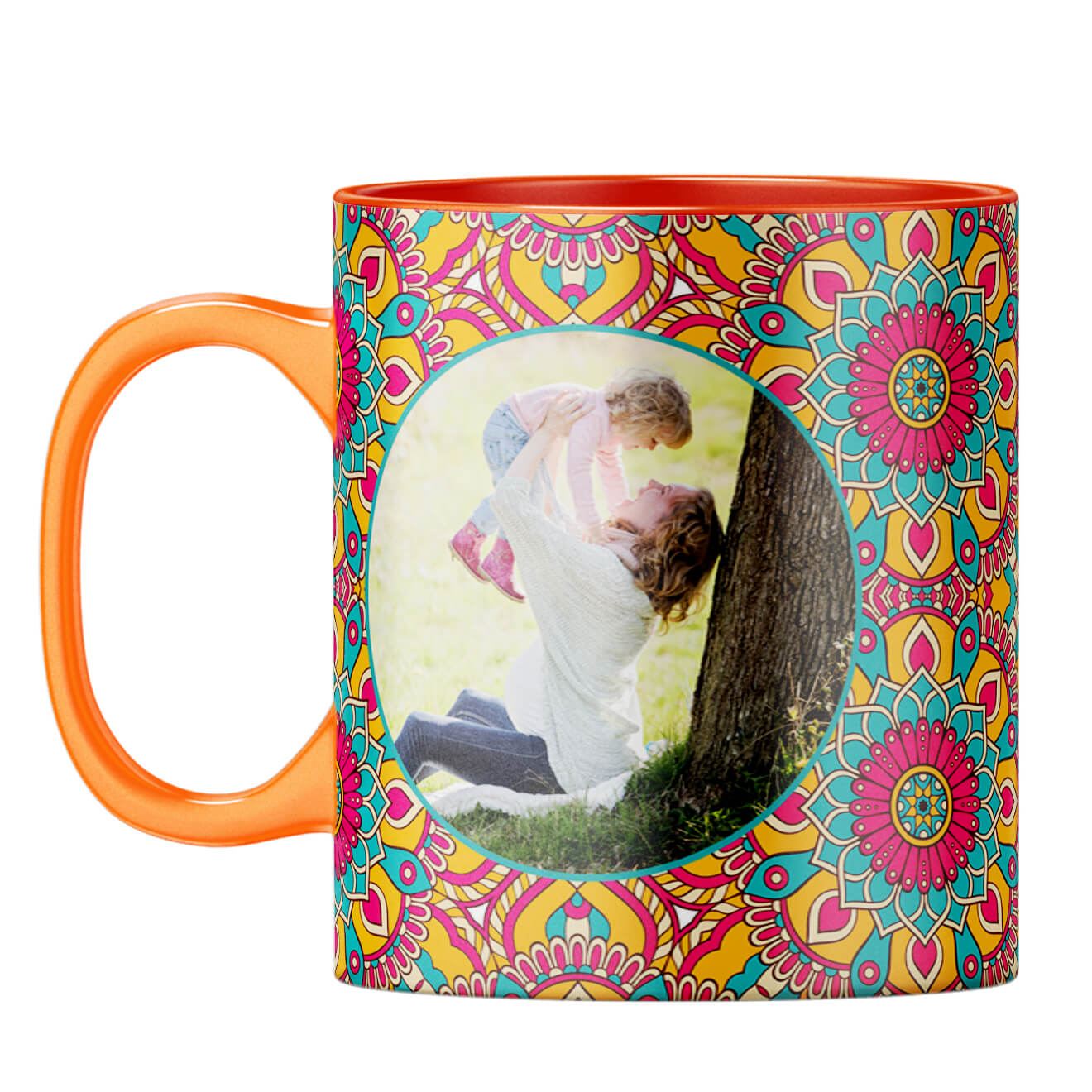 Cool Patterns Photo Coffee Mug Orange