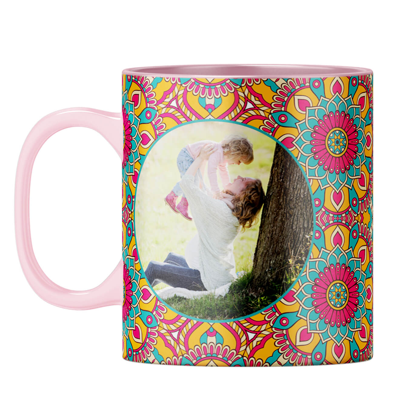 Cool Patterns Photo Coffee Mug Pink