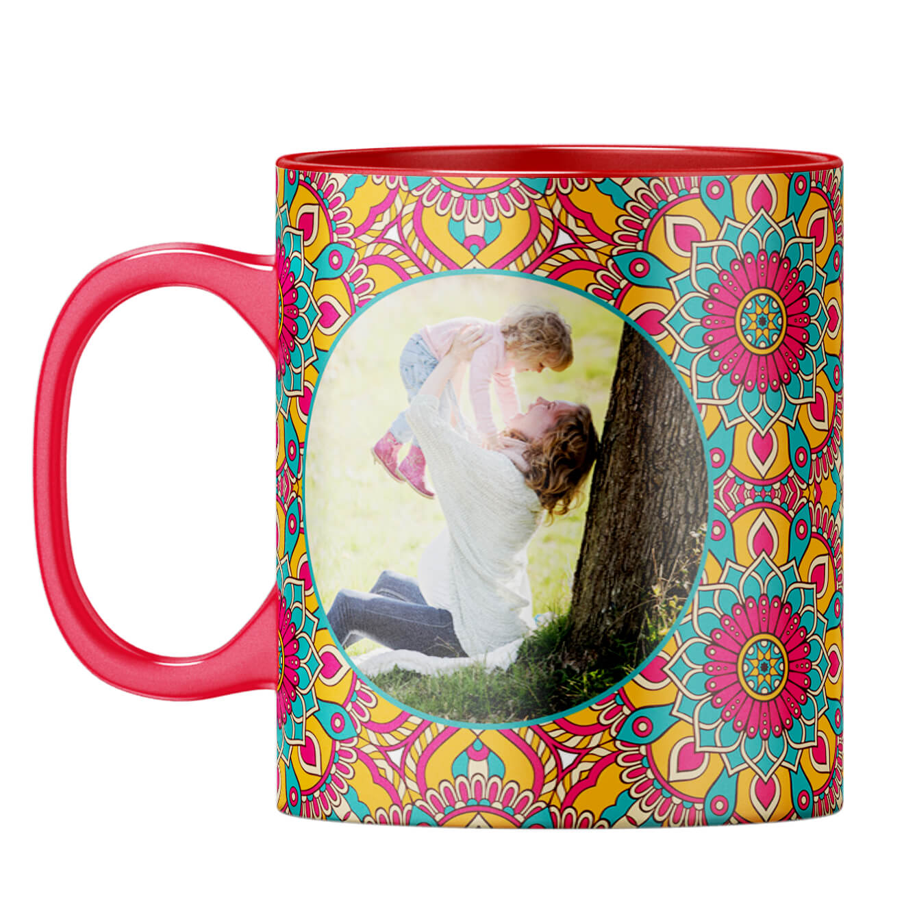 Cool Patterns Photo Coffee Mug Red