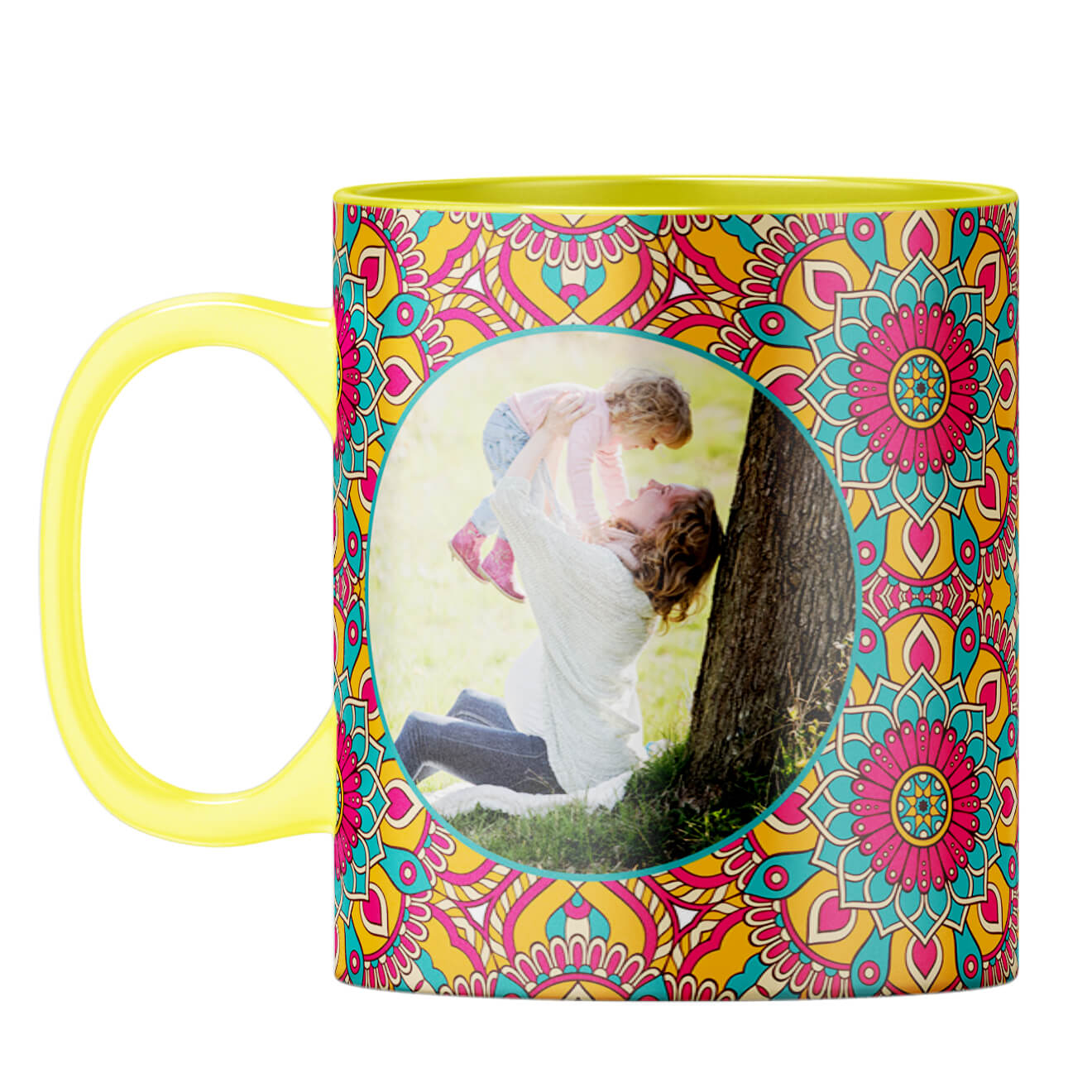Cool Patterns Photo Coffee Mug Yellow