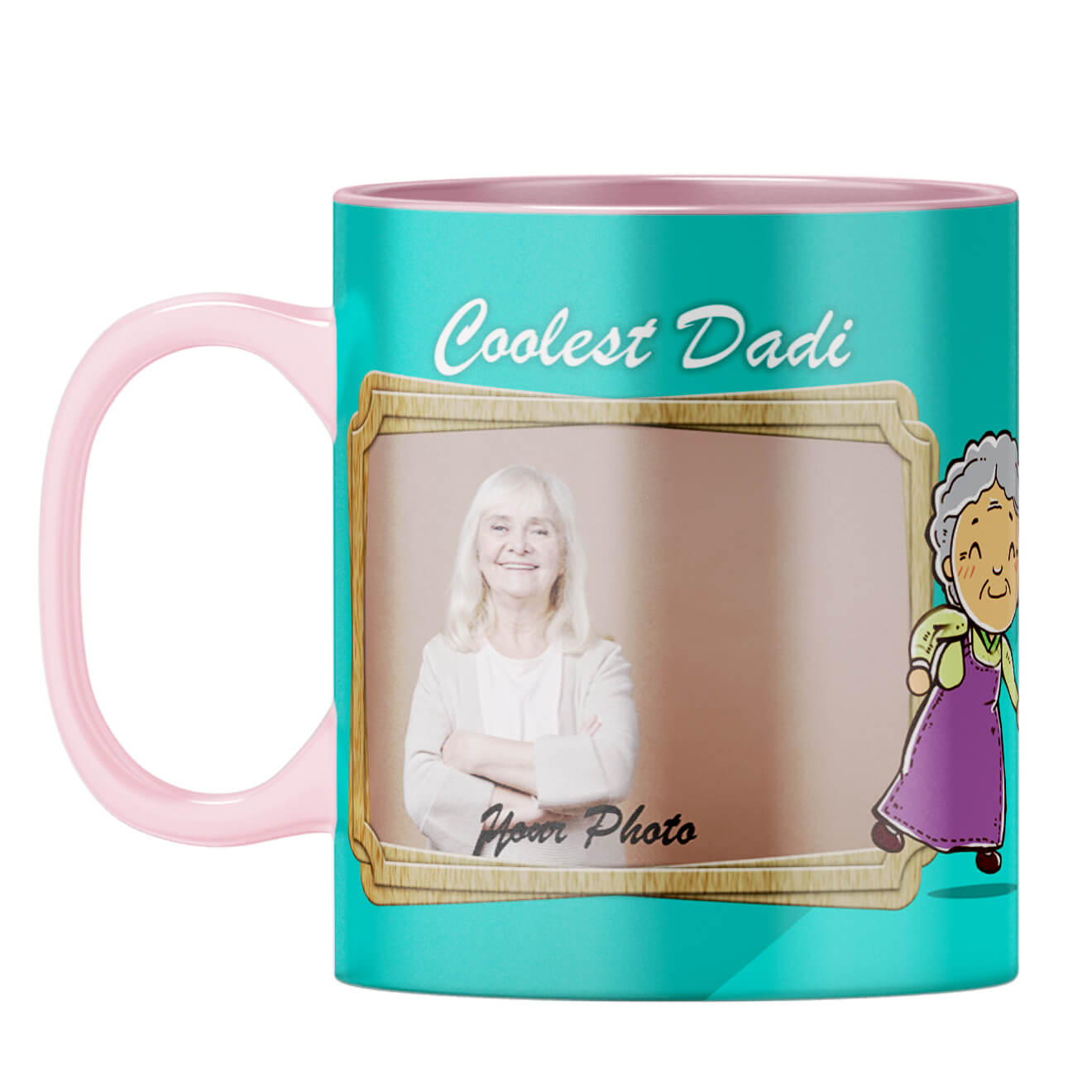 Coolest Dadi Coffee Mug Pink