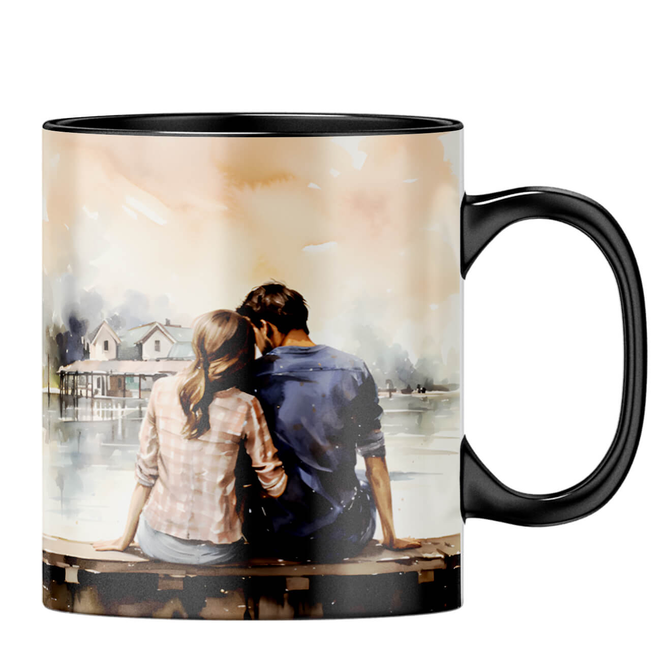 Customised Loving Message Coffee MugB-Black