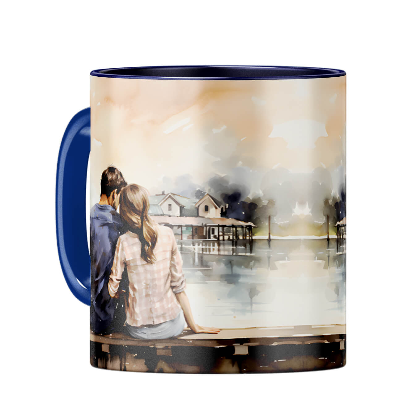 Customised Loving Message Coffee Mug Dark Blue
