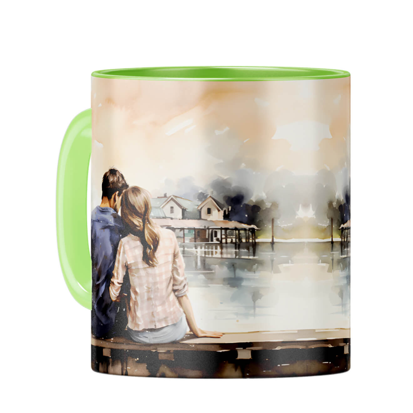 Customised Loving Message Coffee Mug Light Green