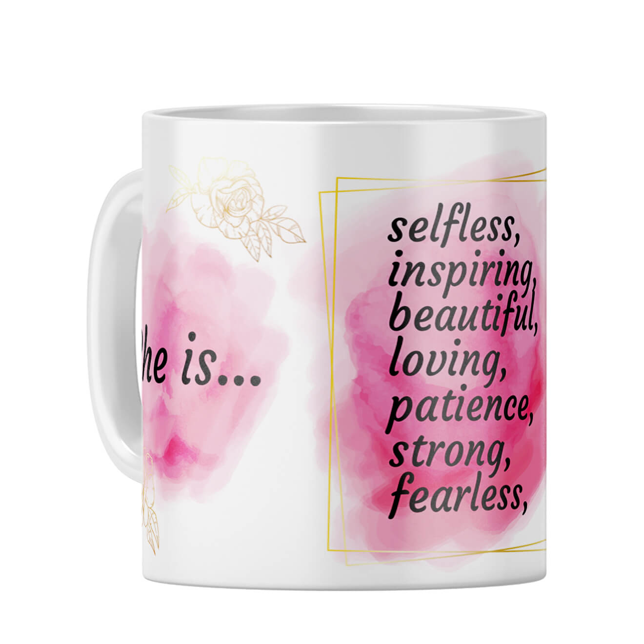 Customised She Is Strong Woman Coffee Mug White