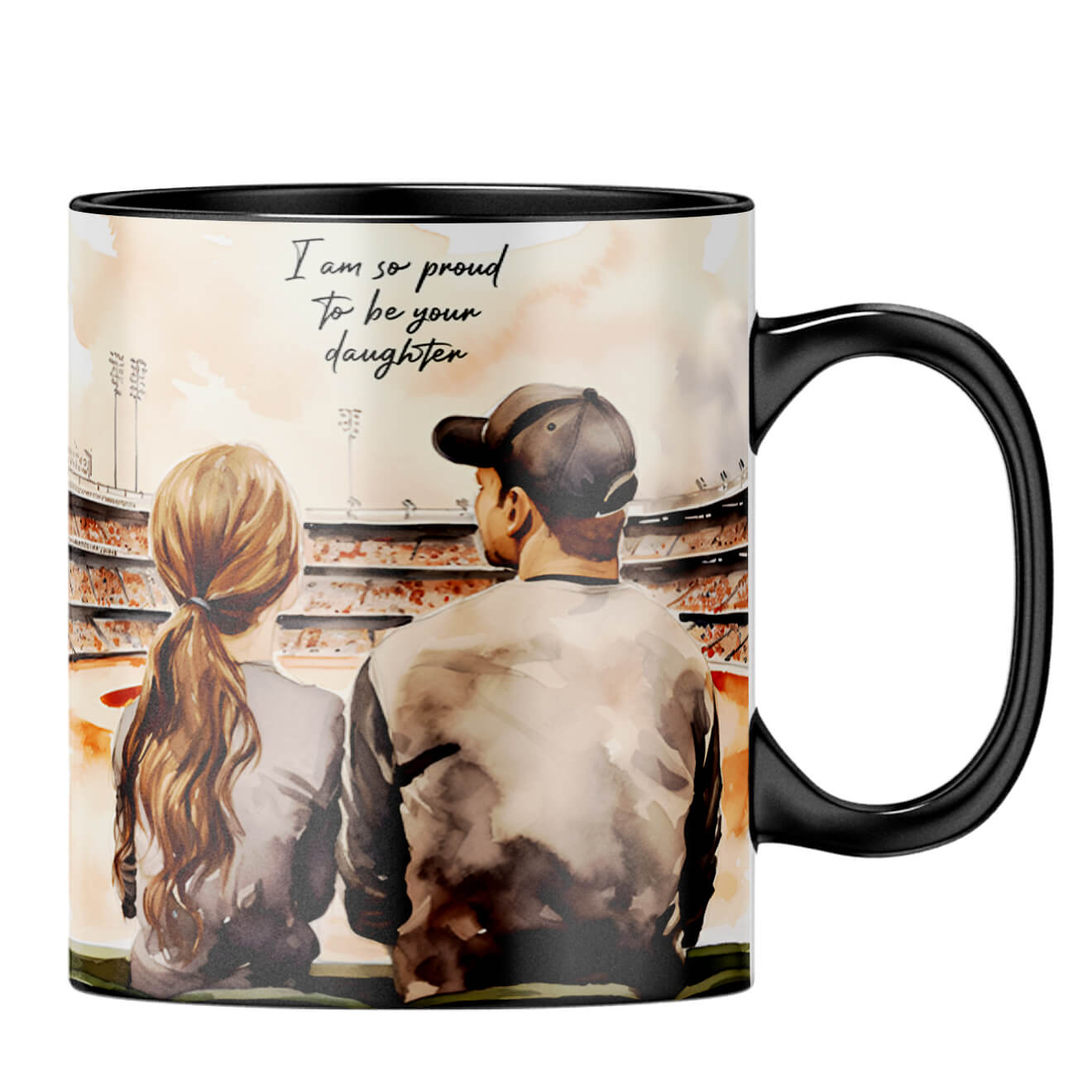 Dad I Am Proud to Be Your Daughter Coffee MugB-Black