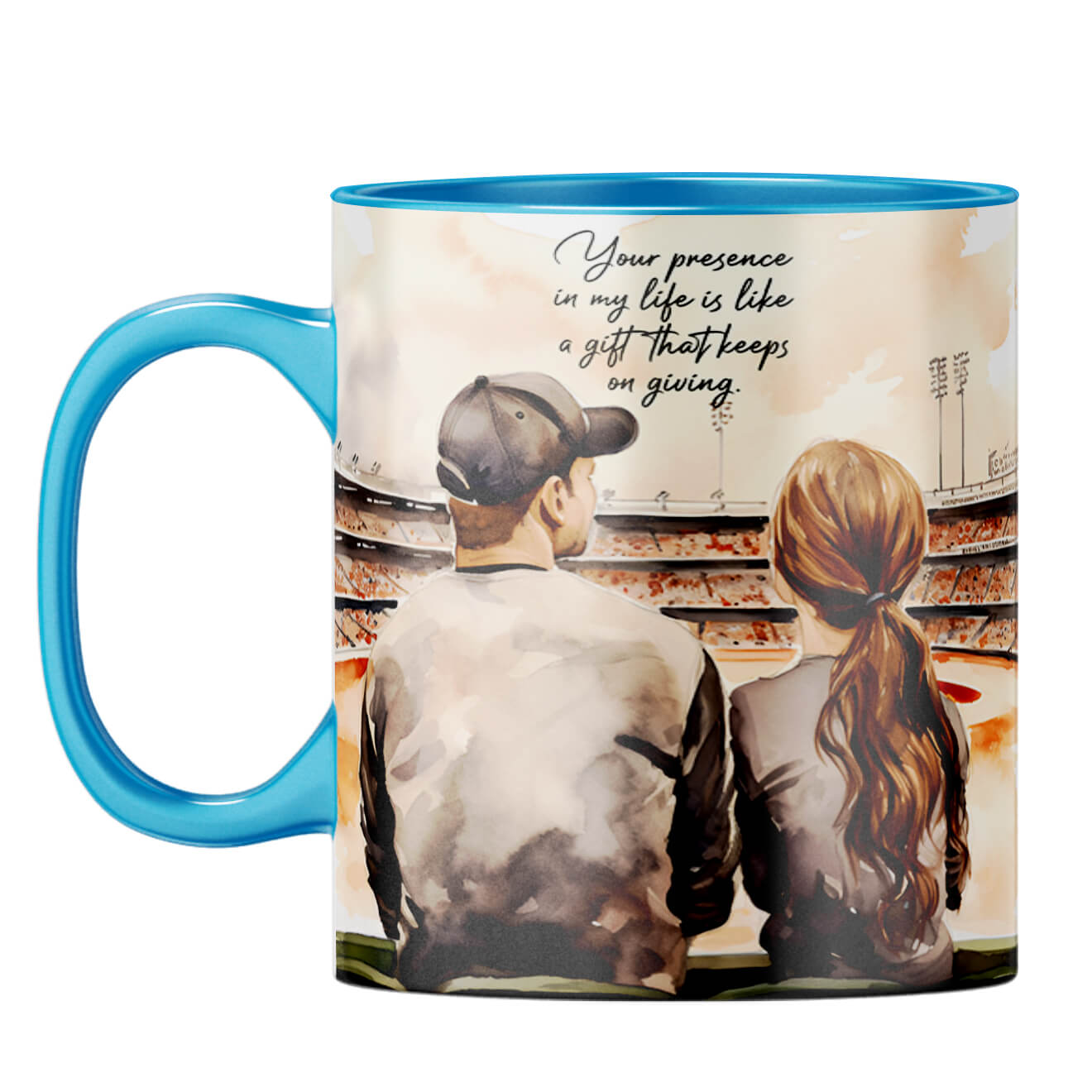 Dad I Am Proud to Be Your Daughter Coffee Mug Light Blue