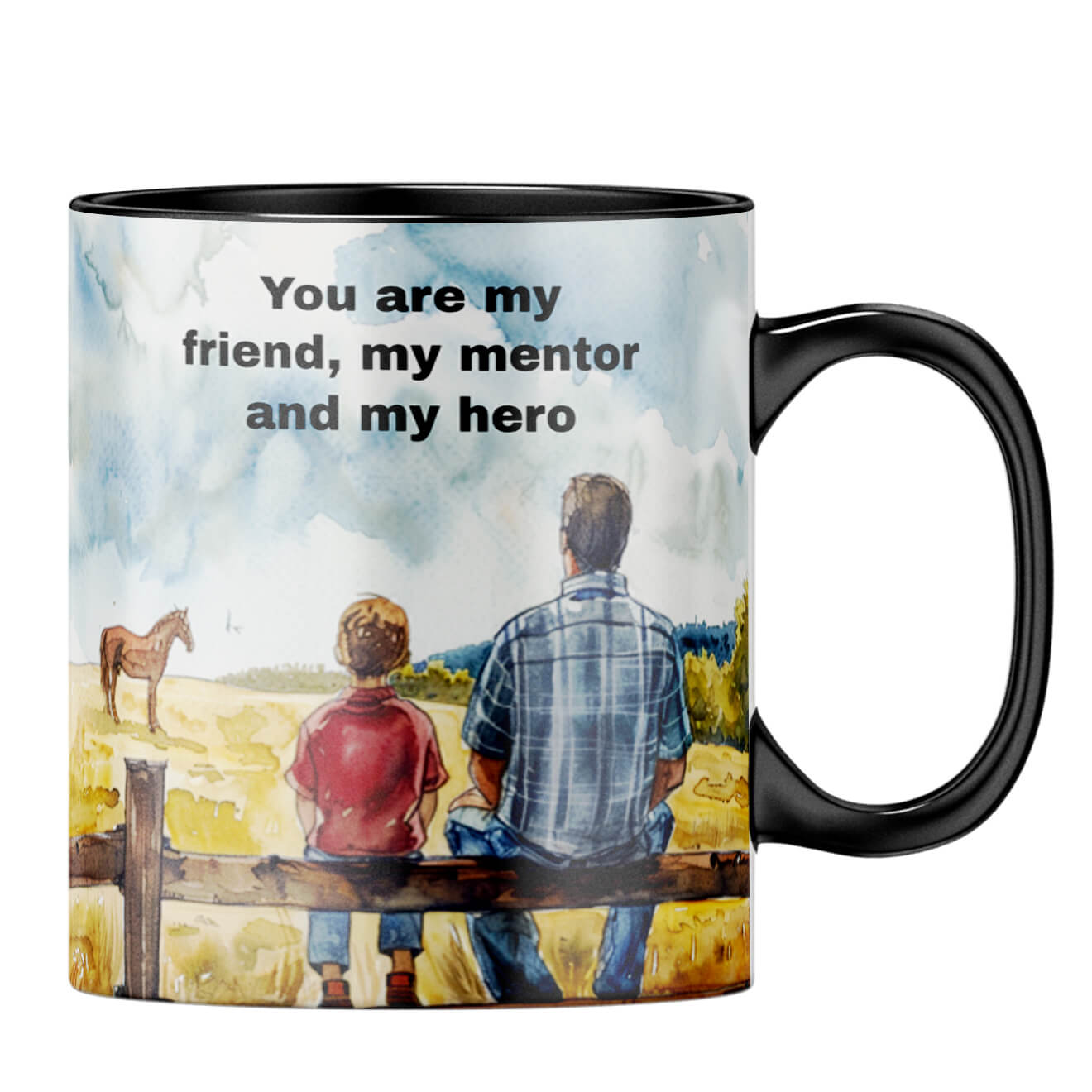 Dad I Am Proud to Be Your Son Coffee MugB-Black