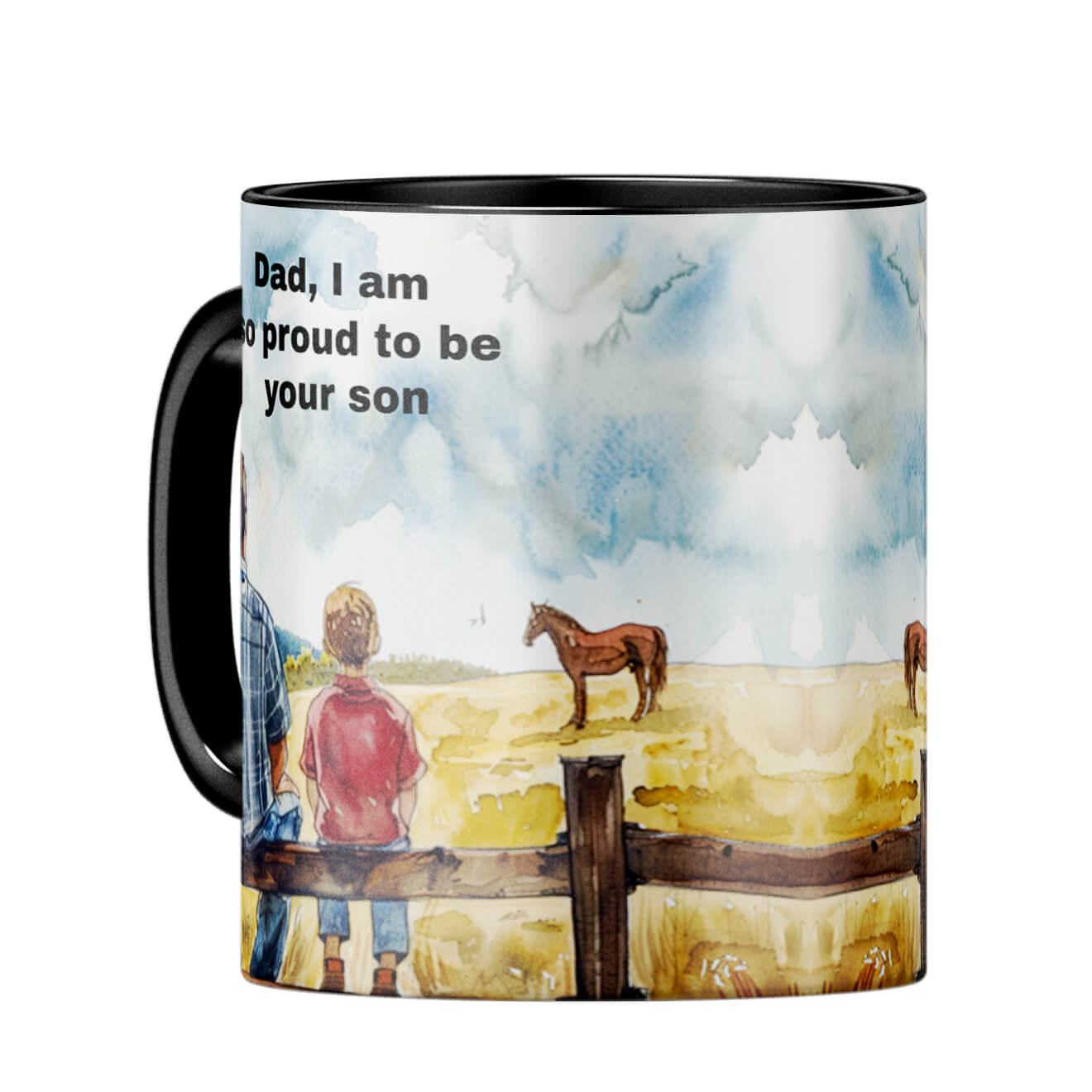 Dad I Am Proud to Be Your Son Coffee MugC-Black
