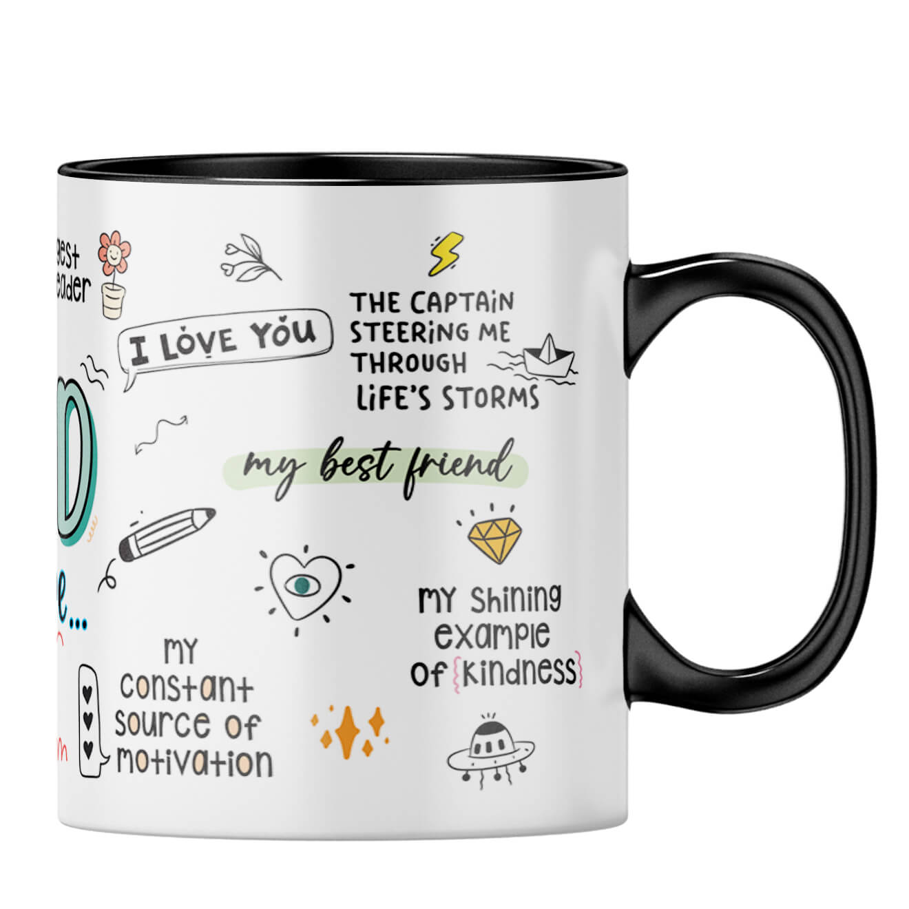 Dad You Are The World Coffee MugB-Black