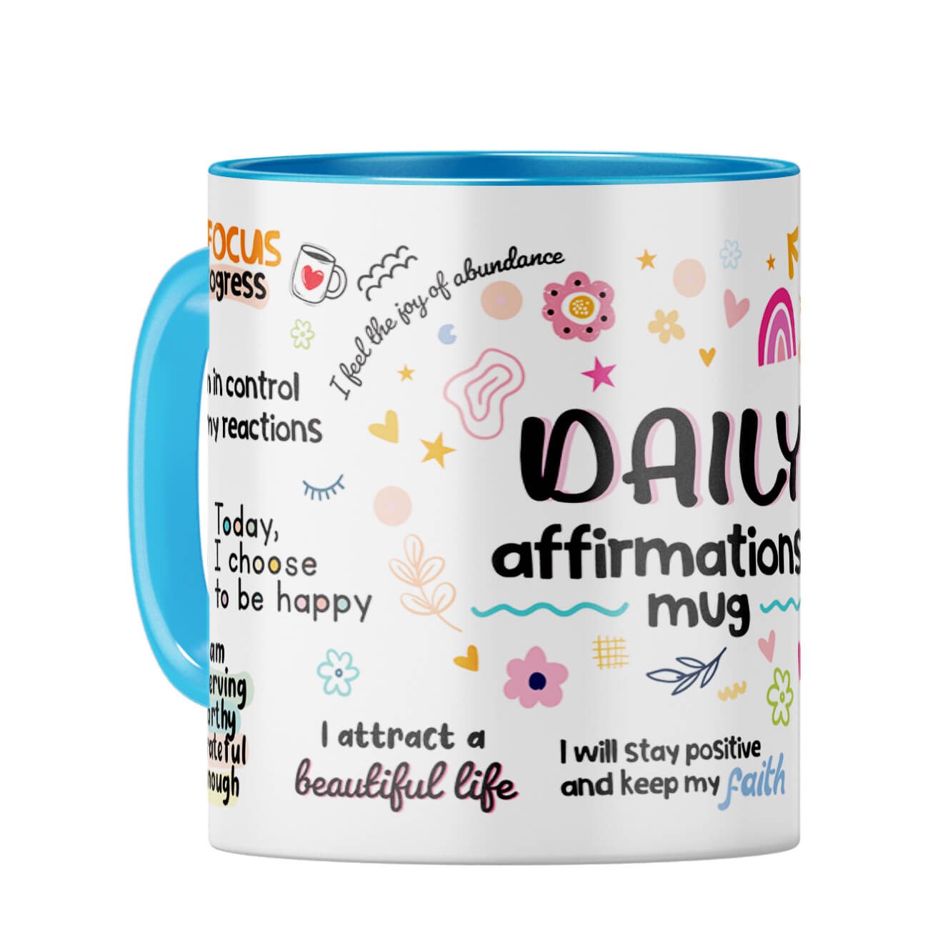 Daily Affirmation Coffee Mug Light Blue