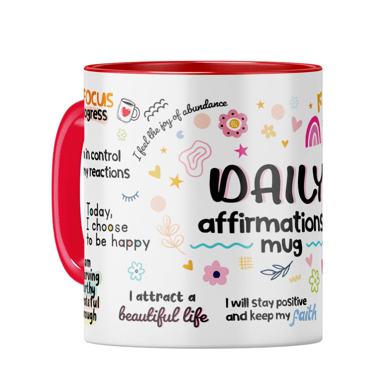 Daily Affirmation Coffee Mug Red