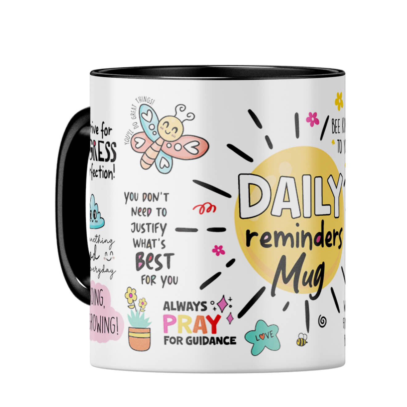 Daily Reminders Coffee Mug Black