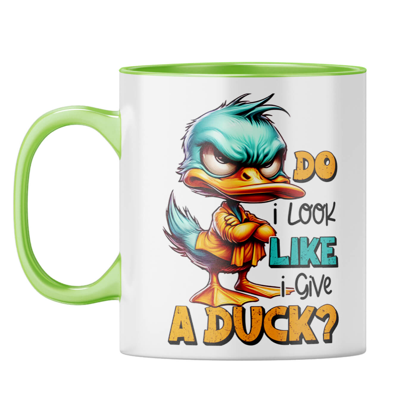 Do I Give A Duck Coffee Mug Light Green