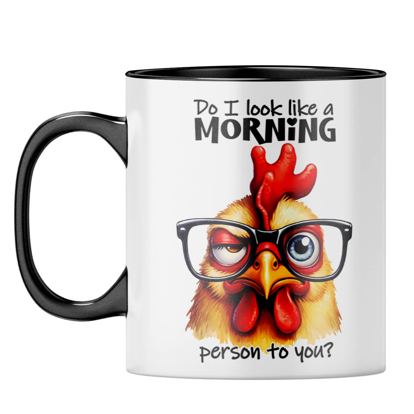 Do I Look Like Morning Person Coffee Mug Black