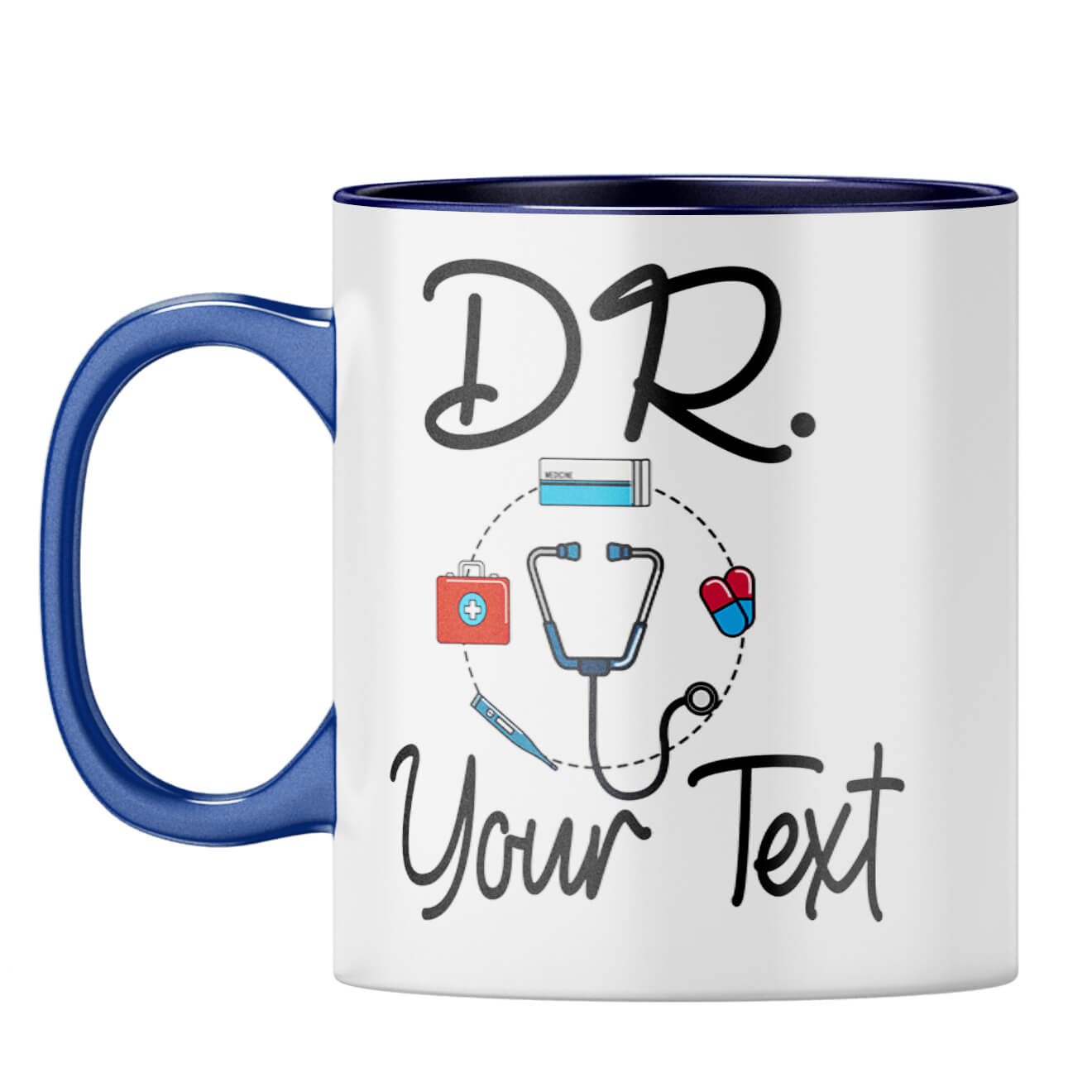 Doctor Gift Photo Coffee Mug Dark Blue